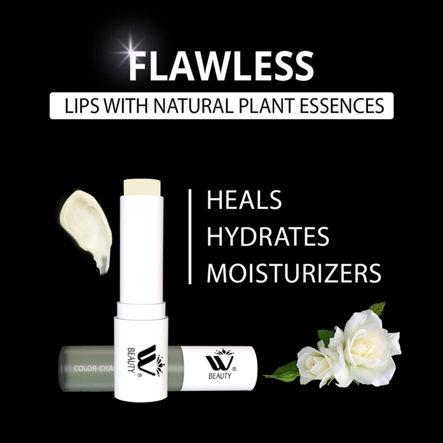 WBM Care Color Changing Lip Balm - Sustain, Repair and Moisturize your Lips, 3.3g
