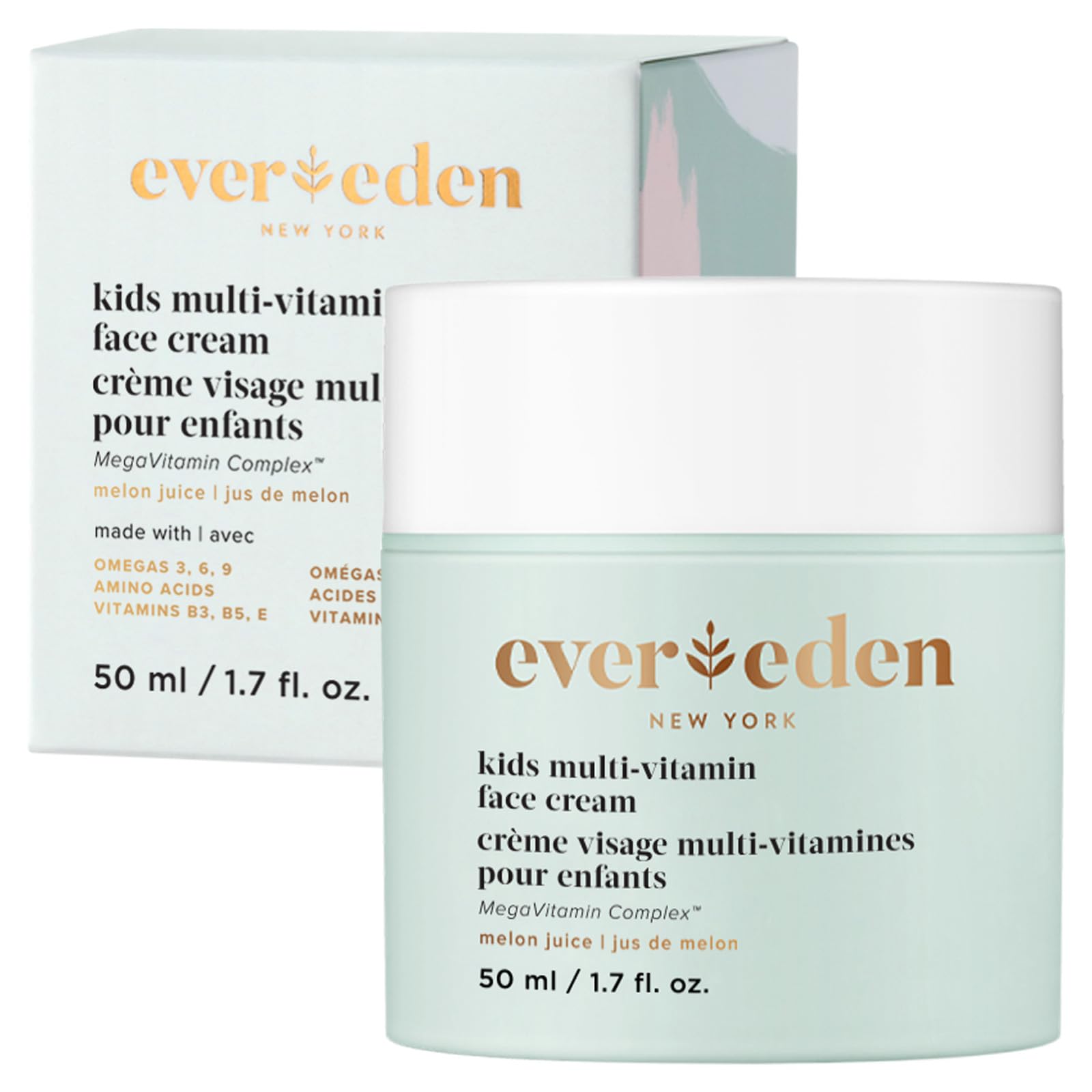 Evereden Kids Face Cream: Melon Juice, 1.7 oz. | Kids Face Lotion | Clean and Non-Toxic Kids Face Moisturizer | Multi-Vitamin Sk