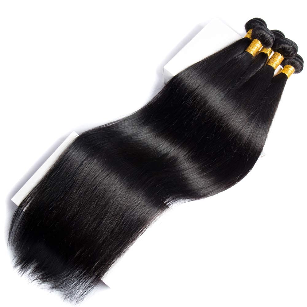 30 Inch Straight Human Hair Bundles 1 Bundles Human Hair Double Weft Weave Straight Hair Bundles 100% Unprocessed Straight Human