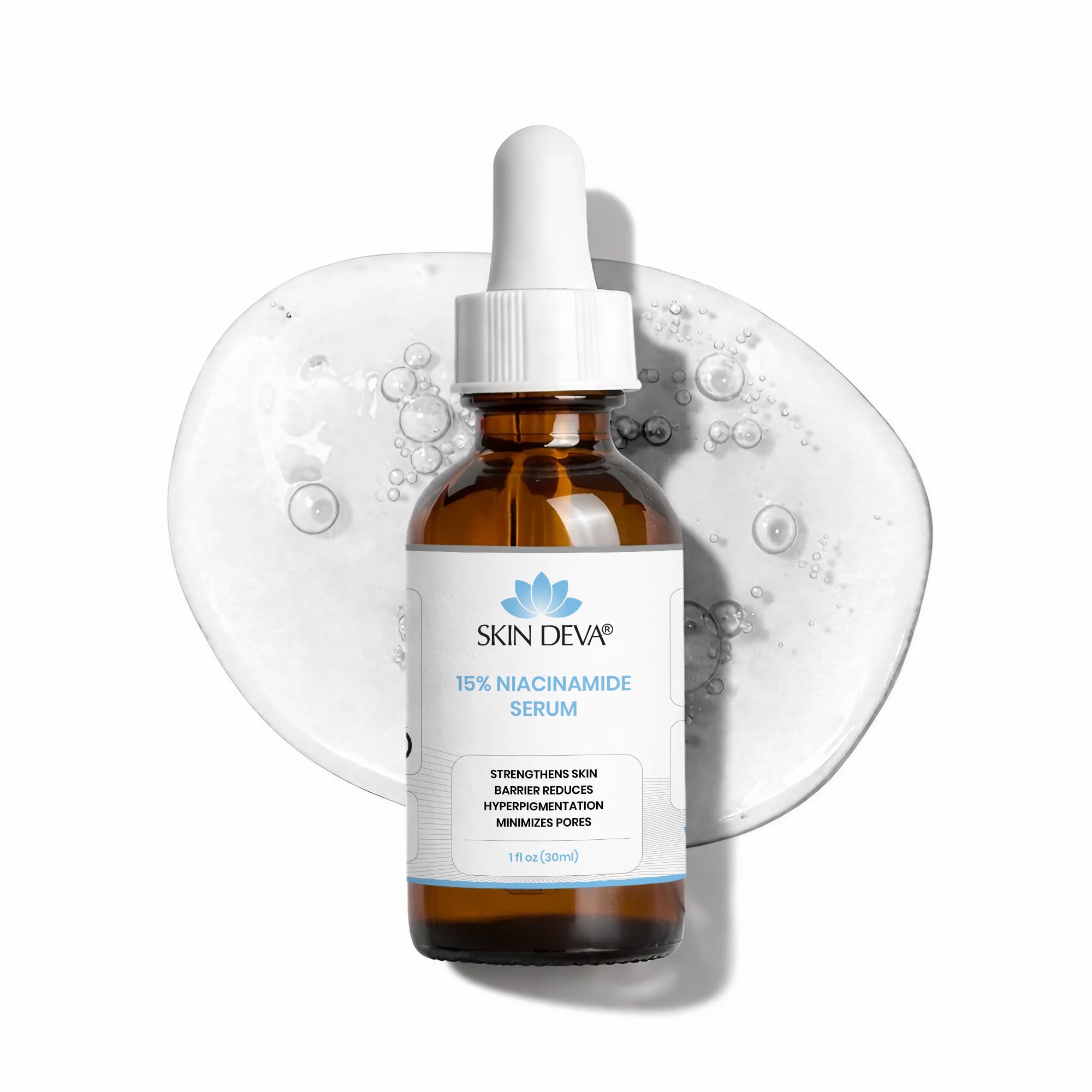 Skin Deva 15% Niacinamide Serum  Vitamin B3 Facial Serum For Acne, Pore Minimizing, Oil Control & Dark Spot Removal  Brighteni