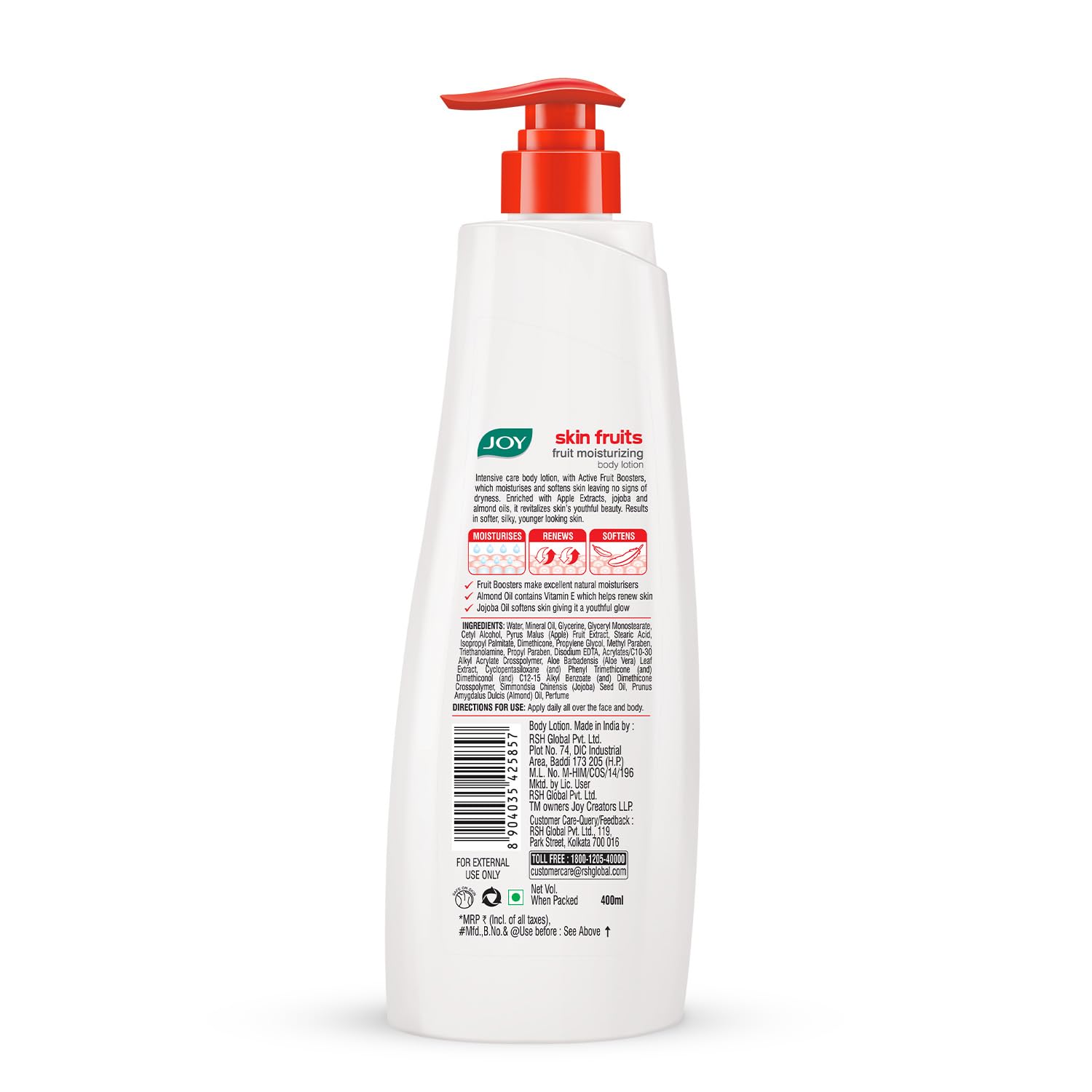 Joy Skin Fruits Fruit Moisturizing Body Lotion 500ml, For All Skin Type
