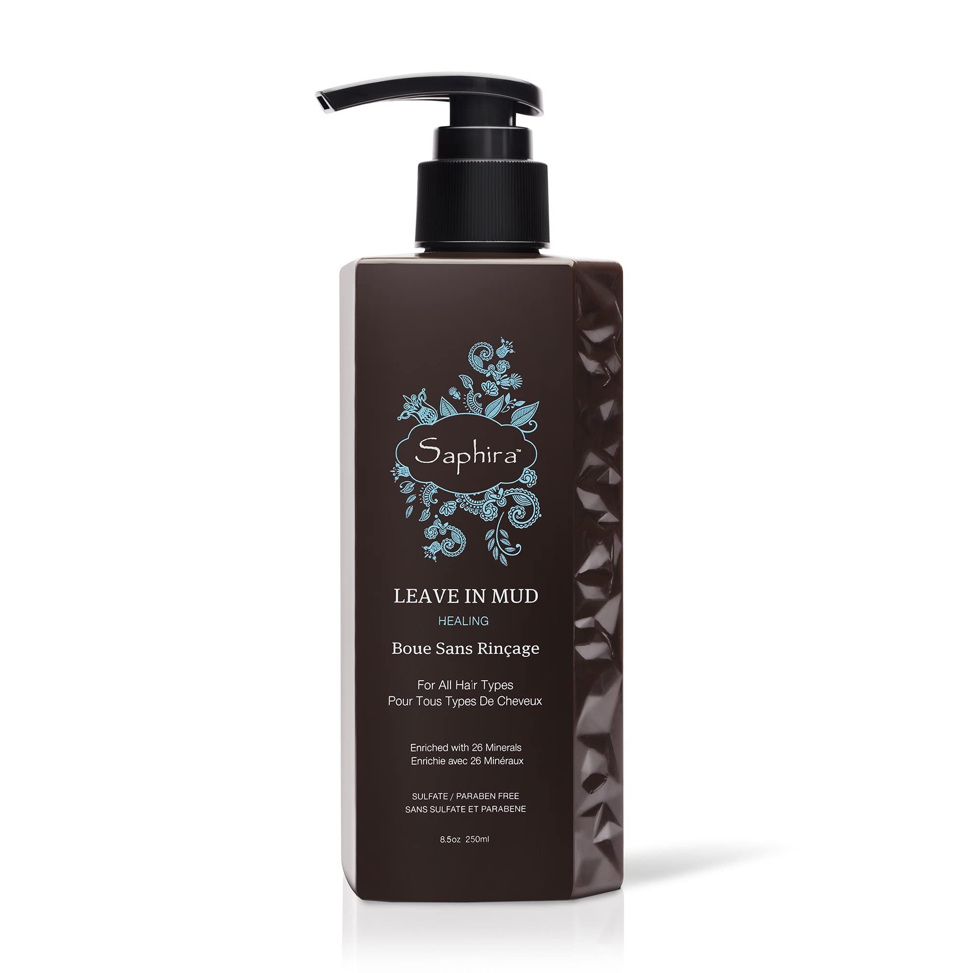 Saphira Hydrating Leave-In Conditioner Mineral Mud, Styling And Healing Leave-In Conditioner For Dry Damaged Hair, Strengthening