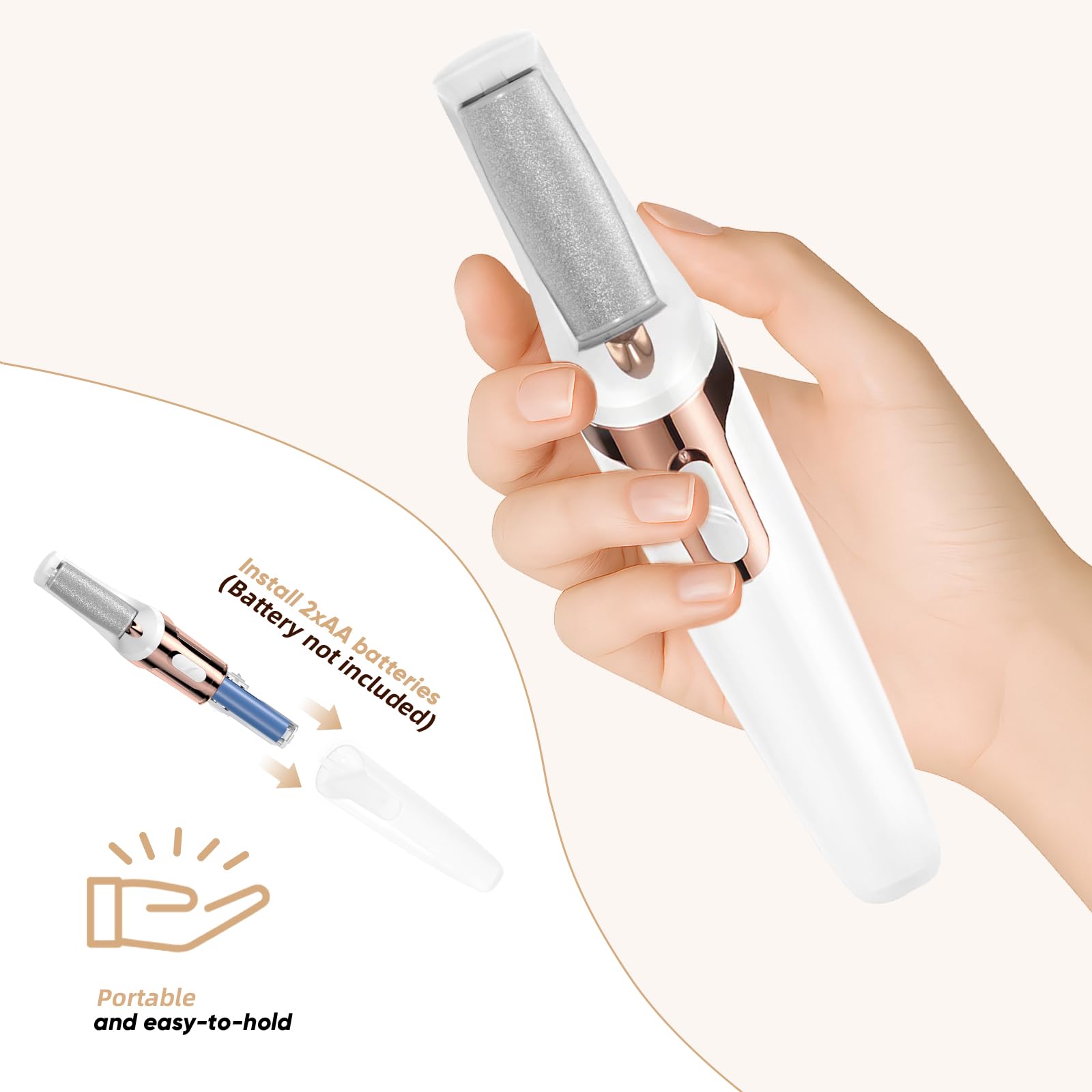 Electric Foot Callus Remover, Electronic Foot File, Portable Electric Callus Remover for Feet, Pedicure Tools for Dead Skin Call