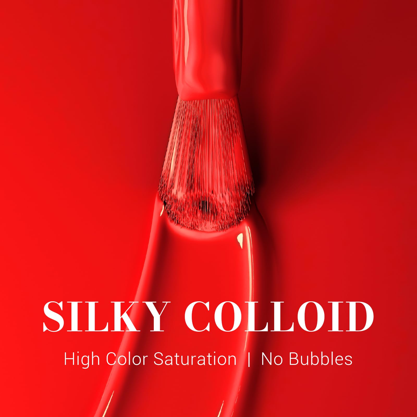 Melodysusie Red Gel Nail Polish, 0.5 Fl Oz Soak Off Uv Led Bright Red Gel Polish Gift For Women Nail Art Manicure Salon Diy Nail