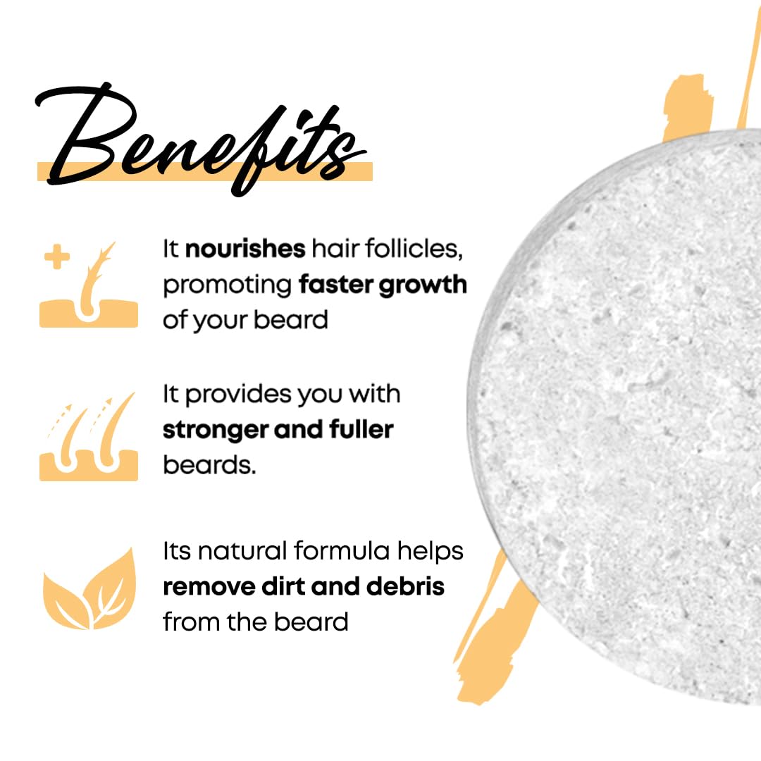Mustculine Beard Shampoo Bar, Clean Your Beard With Growth And Hair Loss Effect, Hair Growth Shampoo Bar (1 Package)