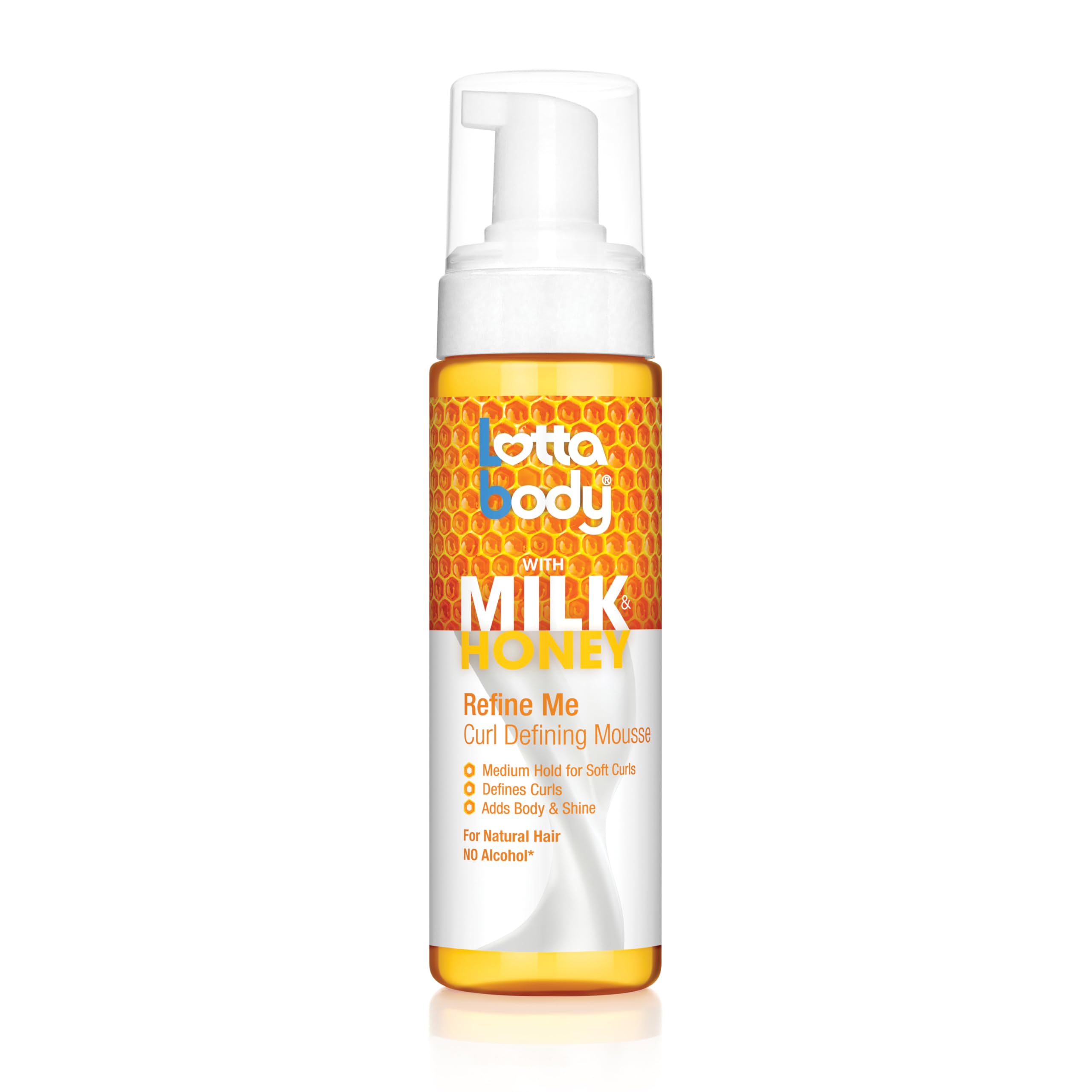 Lottabody, Refine Me Curl Defining Mousse, Medium Hold For Soft Curls, Moisturizes, Controls Frizz, 7 Fl Oz