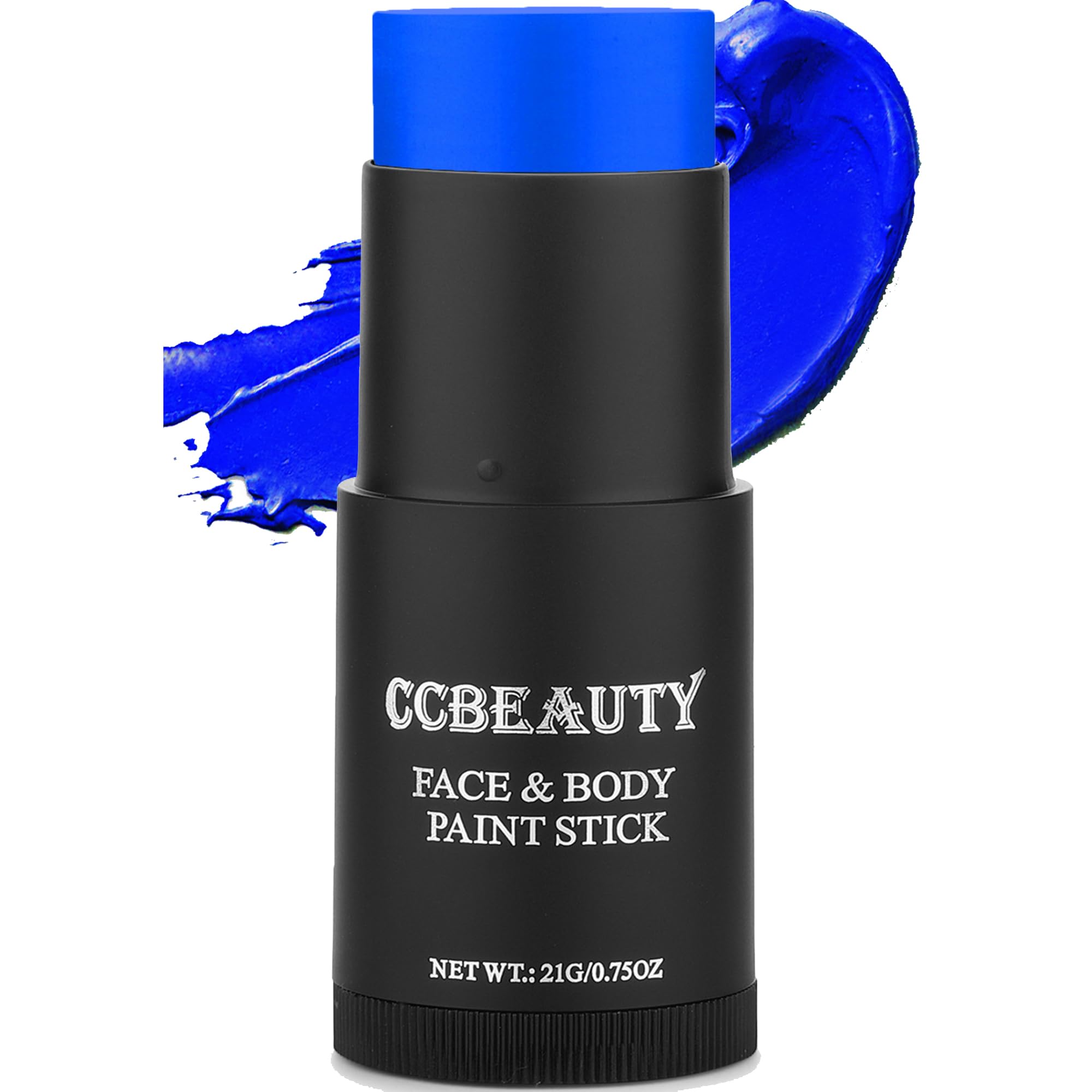 CCBeauty Halloween Neon UV Blue Face Body Paint Stick Oil, Royal Eye Black Face Painting Kit Glow in the Black Lights Makeup, Cr