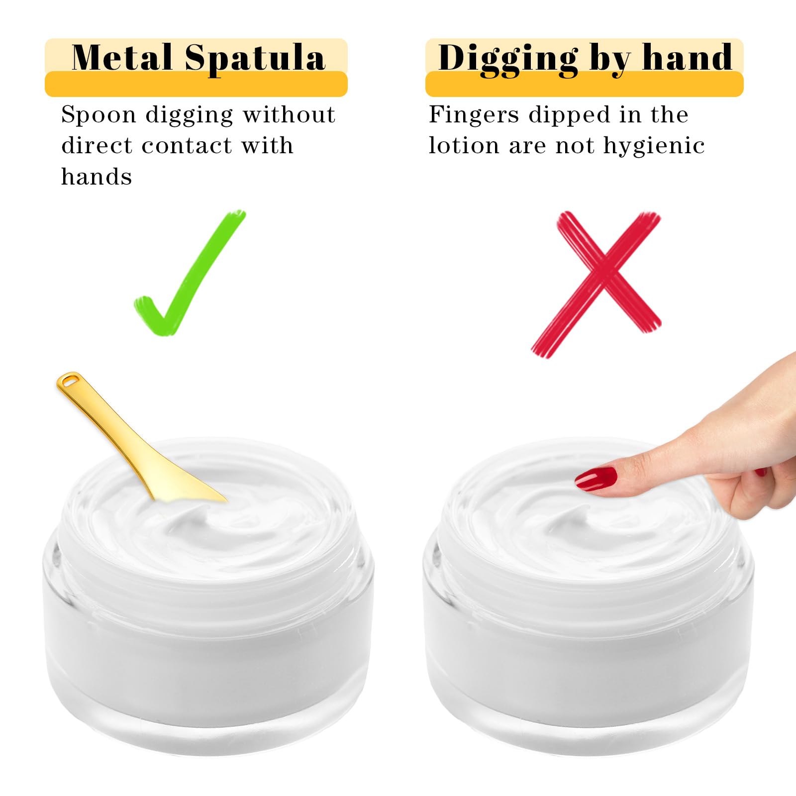 Gjinxi Metal Cosmetic Spoon 3 Pcs Mini Spoon Beauty Scoop Mask Shovel Applicator Skin Treatments Tools Reusable Tiny Shovel Gold