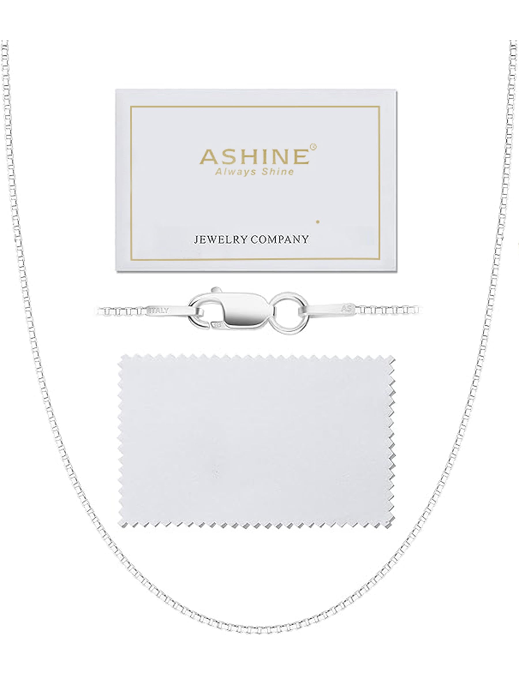 ASHINE Sterling Silver Necklace Sterling Silver Chain Sterling Silver Necklace for Women Mens Necklace Chain Valentine Charm Nec