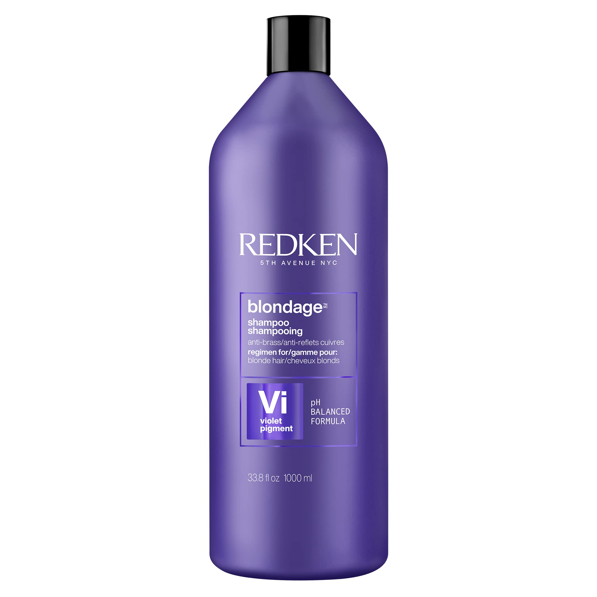 Redken Blondage Color Depositing Purple Shampoo For Blonde, Bleached or Highlighted Hair - Neutralizes Brassy Tones With Salicyl