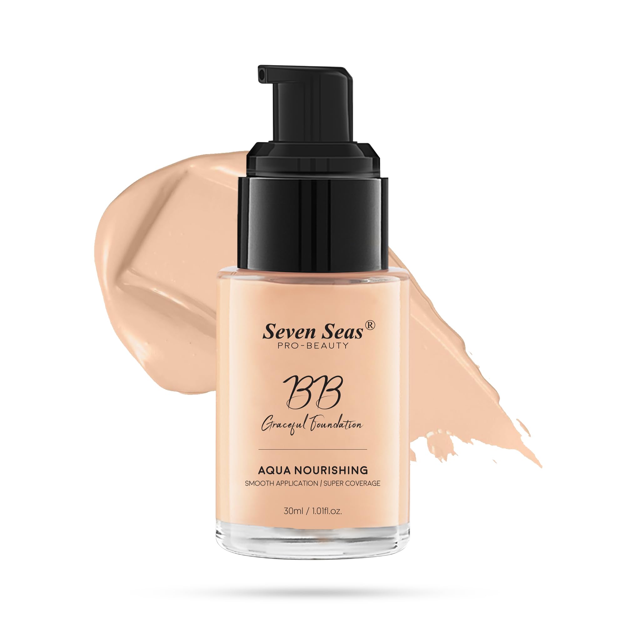 Seven Seas Bb Gracefull Foundation | Aqua Nourishing Foundation For Face Makeup | Smooth Application | Full Coverage Foundation 