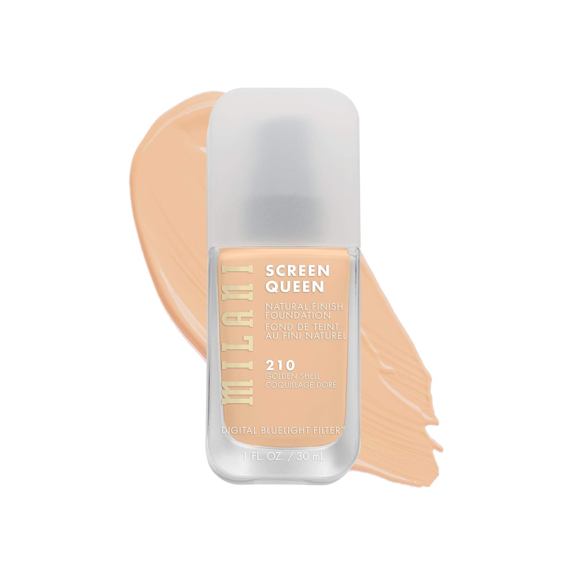 Milani Screen Queen Liquid Foundation Makeup - Cruelty Free Foundation With Digital Bluelight Filter Technology (Golden Shell)