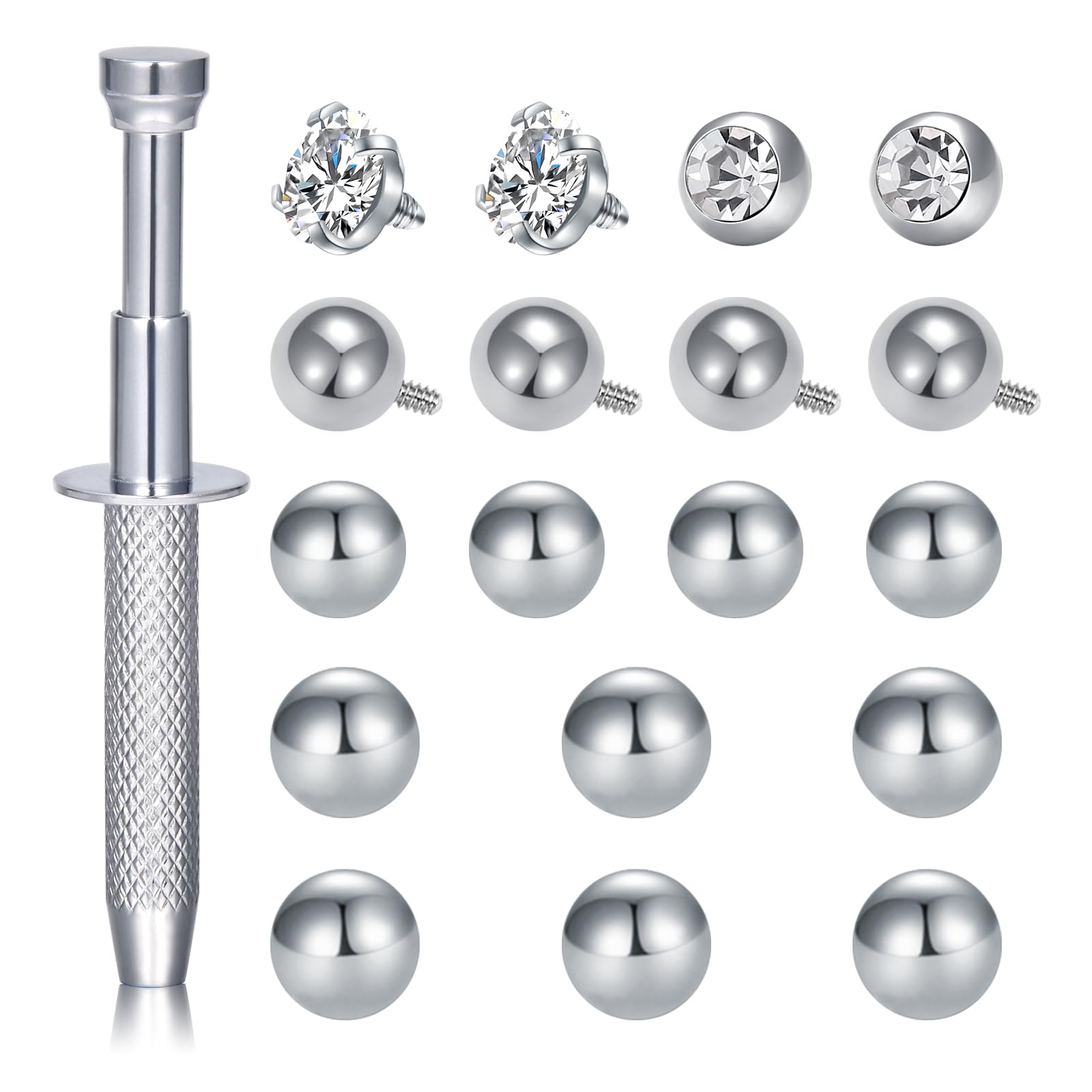 QWALIT Piercing Assistant Tool Piercing Jewelry Ball Grabber Septum Ball Screw Tool for Changing Jewelry Piercings Screw on Tool