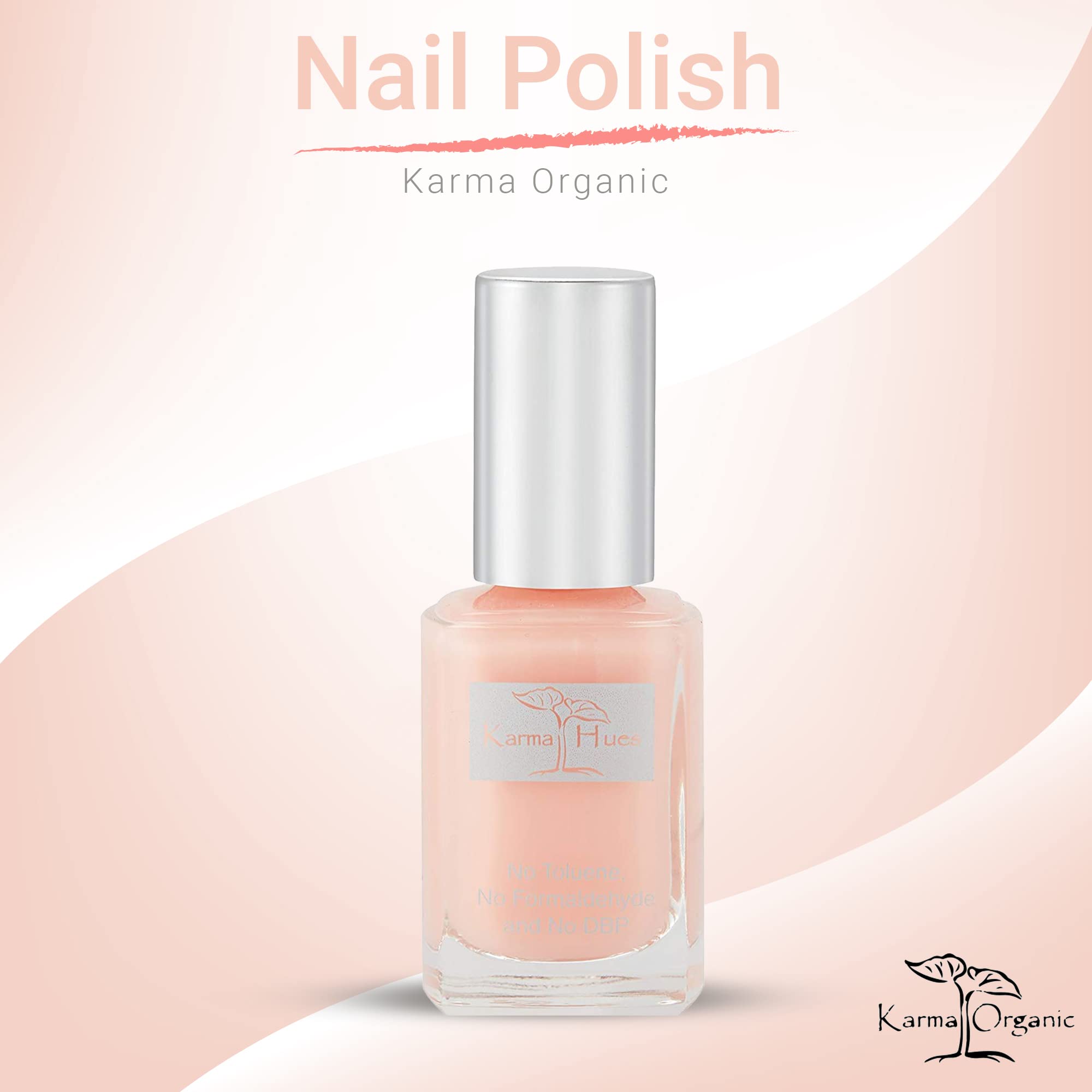 karma organic Natural Nail Polish-Non-Toxic Nail Art, Vegan and Cruelty-Free Nail Paint (SHABBY SHEER)