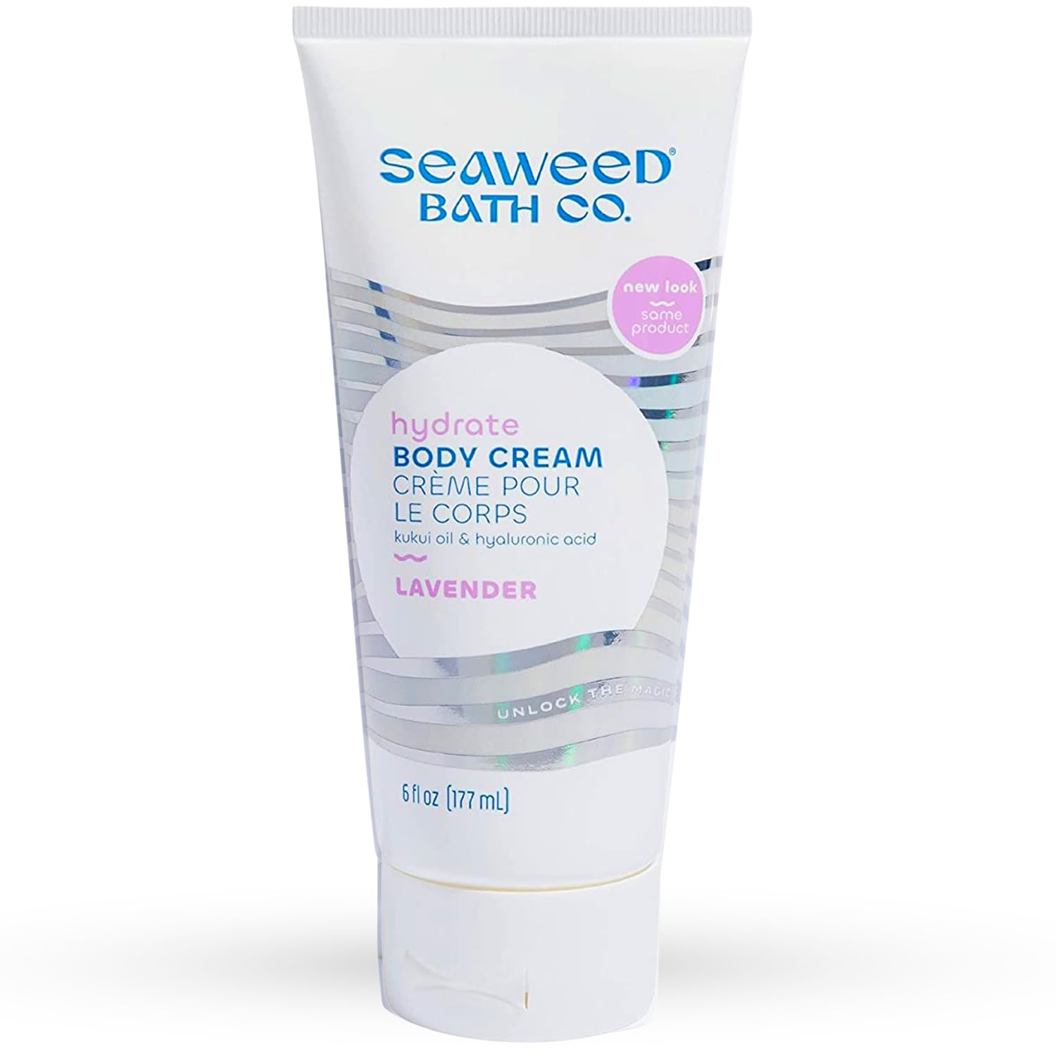 Seaweed Bath Co. Hydrate Body Cream, Lavender Scent, 6 Ounce, Nourishing Hand & Body Lotion Moisturizer For Dry Skin, With Susta