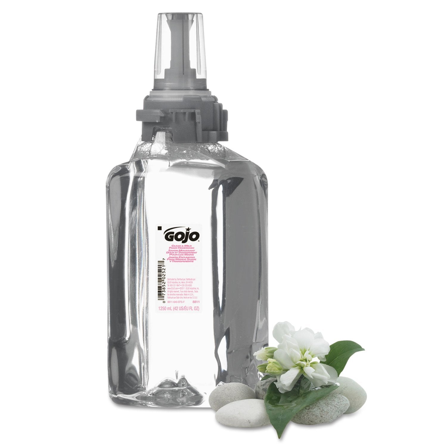 Gojo 881103 Clear & Mild Foam Handwash Refill, Fragrance-Free, 1250Ml Refill, 3/Carton
