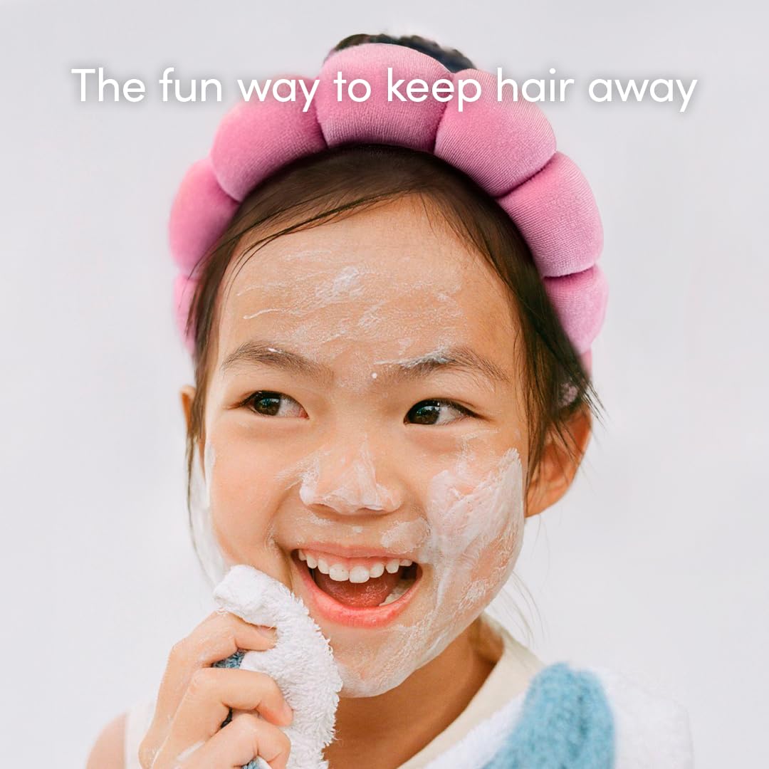 Evereden Kids Spa Headband: Stylish, Soft, & Adorable Sponge And Terry Fabric Spa Headbands For Girls - Face Wash Headband For F