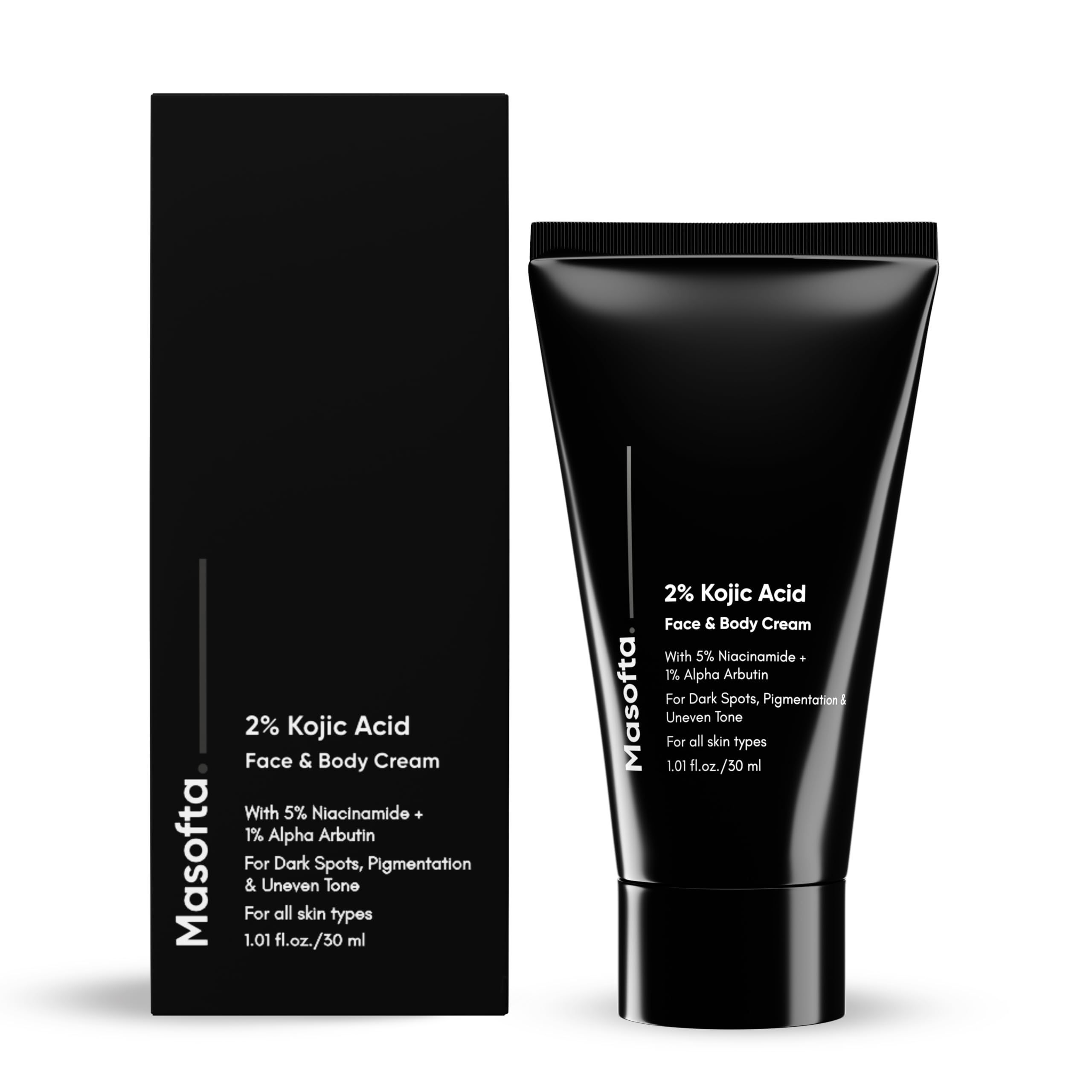 Masofta 2% Kojic Acid Face & Body Cream For Dark Spots, Pigmentation, Melasma, Acne Marks, Underarms, Neck - For Men & Women - 3