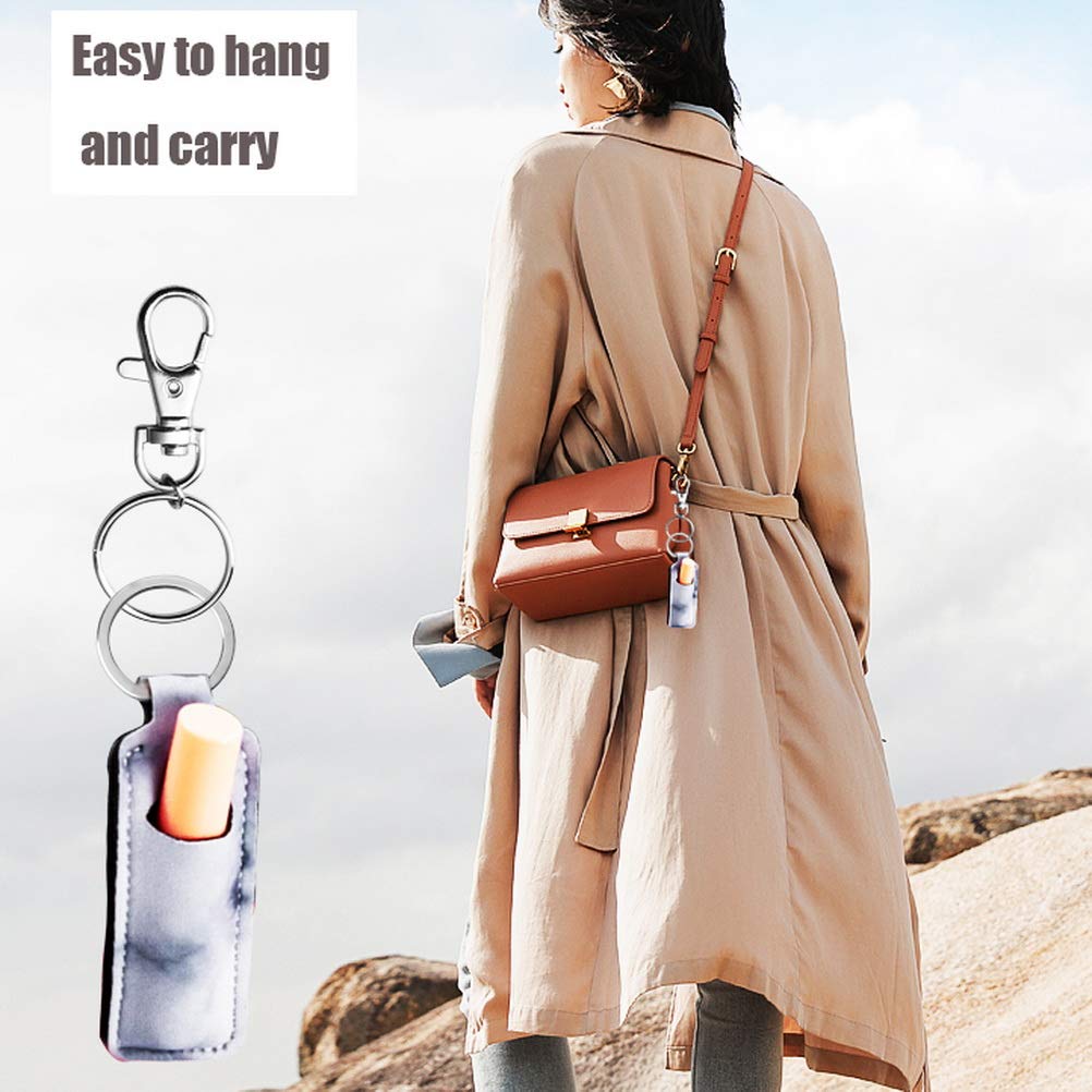 Pengxiaomei 3 Pcs Chapsticks Holder Keychain Stocking Stuffers For Women Lip Balm Holder Chapsticks Keychain Holder For Lipstick