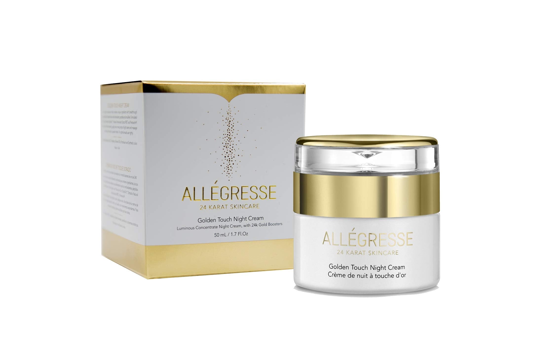 ALL  GRESSE 24 KARAT SKINCARE Golden Touch Night Cream - Anti Wrinkle PM Moisturizer for Face & Neck - Anti-Aging - Antioxidants