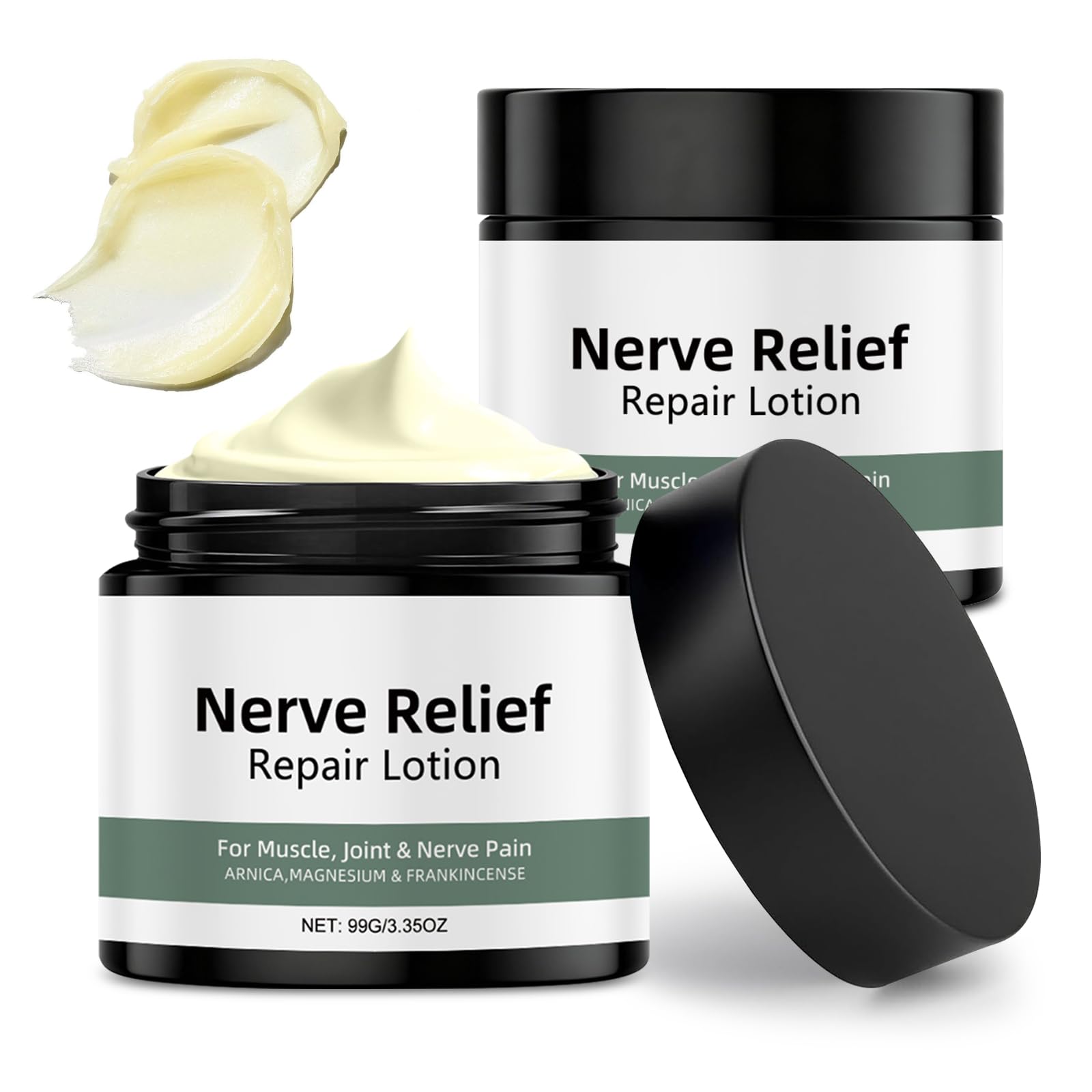 fugit 2PCS Alcuras Nerve Cream, Alcura Neuropathy Lotion with Arnica & Magnesium for Knee, Magnesium Moisturizing Body Cream, Na