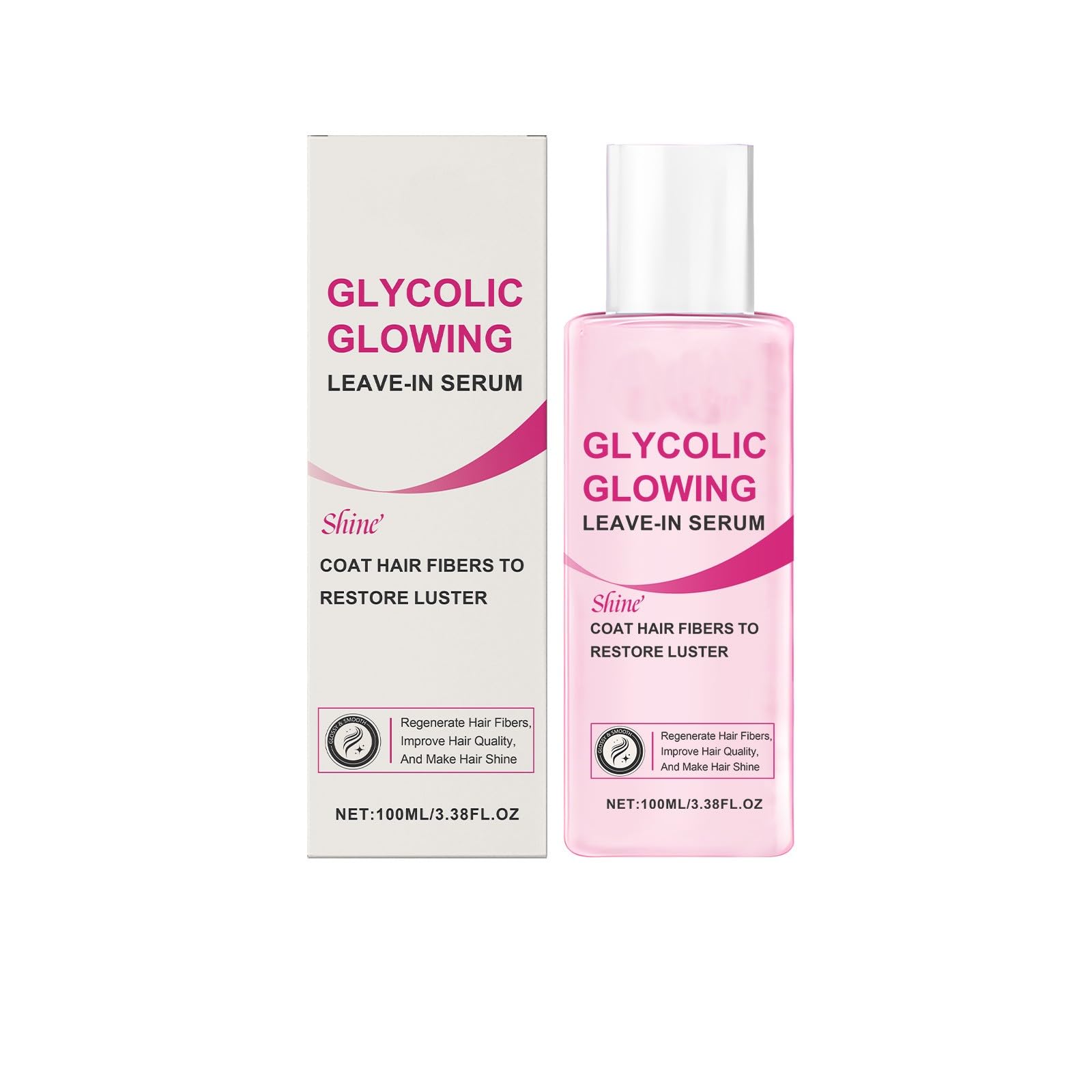 Viareline Shine Glycolic Glowing LeaveIn Hair Serum, 100 ml