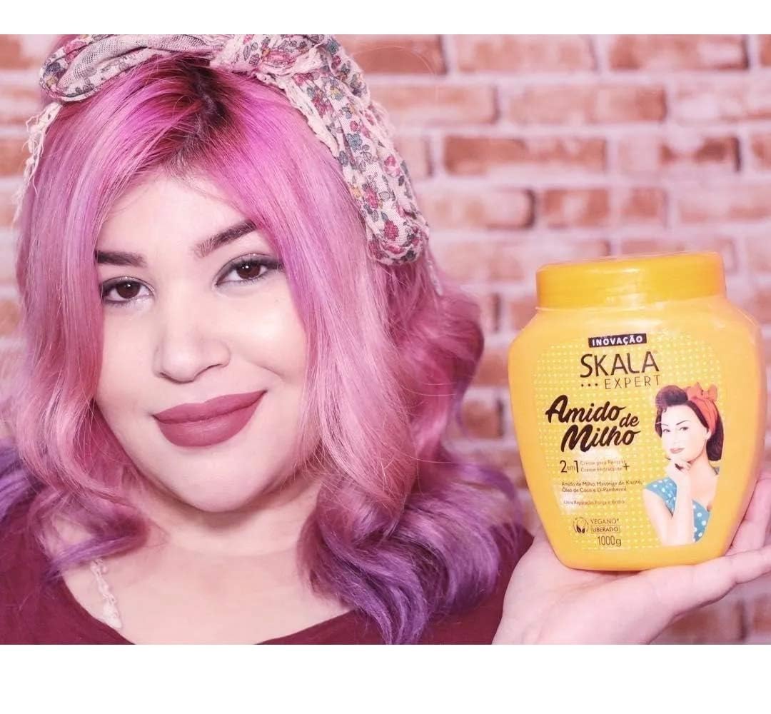 Skala - Linha Expert - Creme de Tratamento 2 em 1 Amido de Milho 1 Kg - (Expert Collection - Corn Starch 2 in 1 Treatment Cream