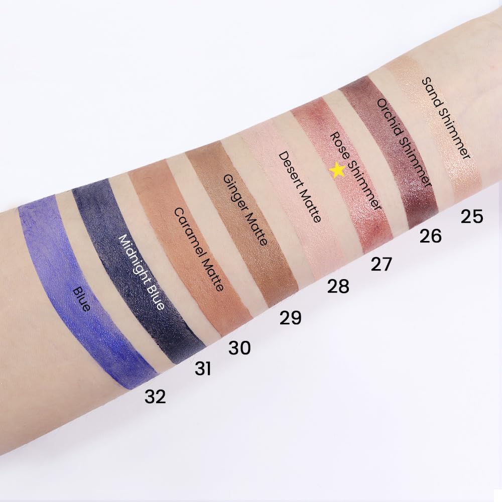 Evpct 2Pcs Cream Eyeshadow Sticks Set For Eyes Waterproof, Rose Shimmer Matte Eye Shadow Stick Pencil Pen Bulk Sombras En Crema