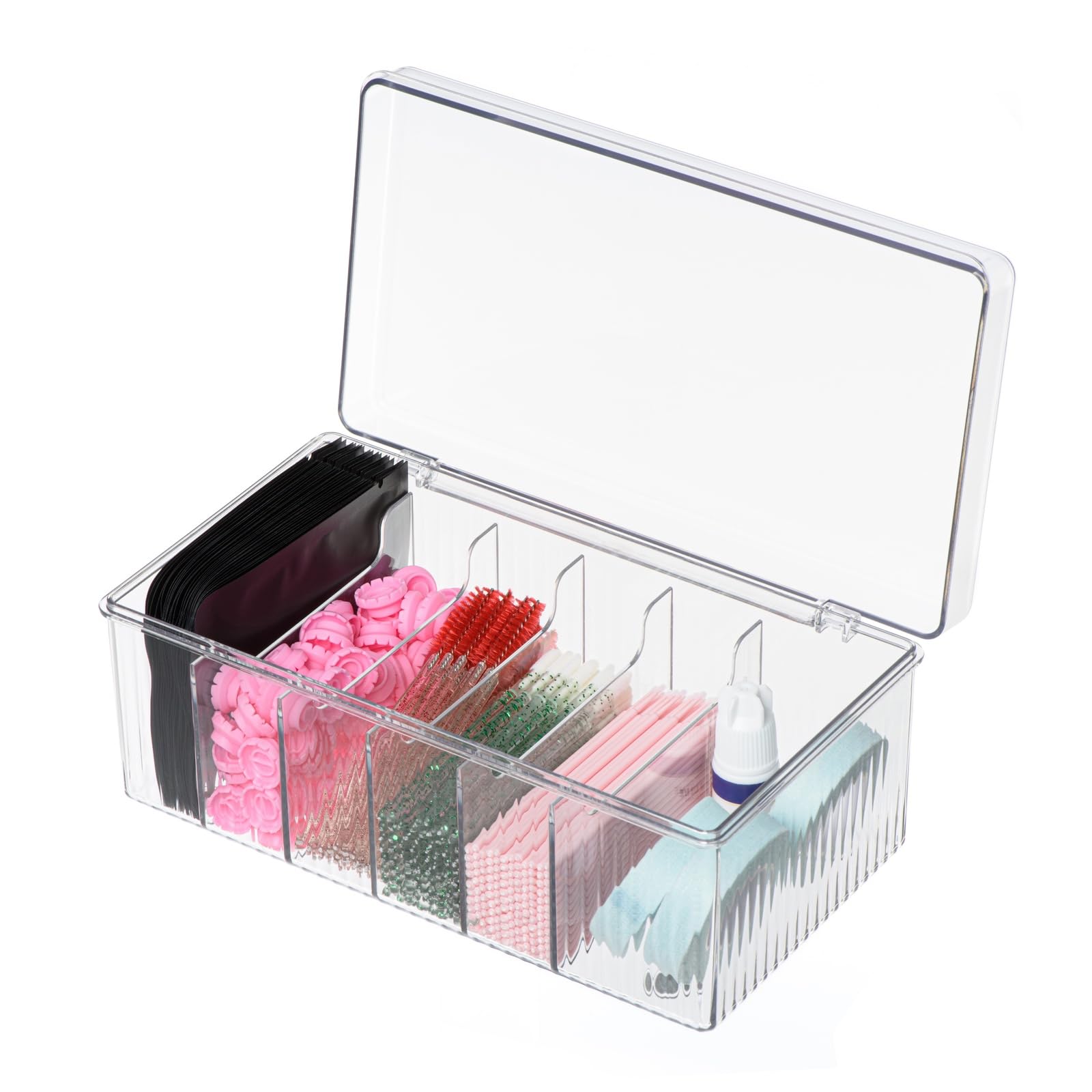 POCMKO Lash Extension Organizers and Storage, Lash Extension Supplies Organizer, Lash Cart Organizer, Acrylic Large Capacity Eye