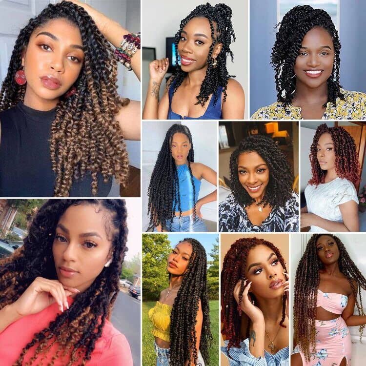Befunny Passion Twist Crochet Hair,18 Inch 6 Packs Pretwisted Passion Twist Hair, Soft Pre Looped And Pre Twist Crochet Hair For