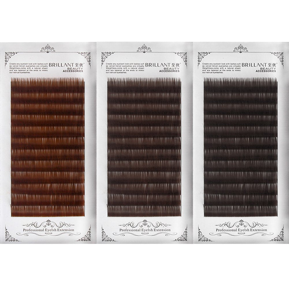 Scala Thickness 0.10mm C Curl Light Brown/Dark Brown/Black-Brown False lashes Individual Eyelash Extension Natural False Eyelash