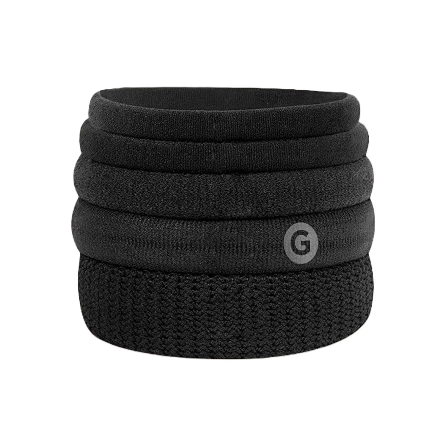 Gimme Beauty - Black Hair Ties in 5 Sizes - Bands Fitting Kit - Soft Hair Ties for Thick Hair & Black Pony Tail Holders for Thin