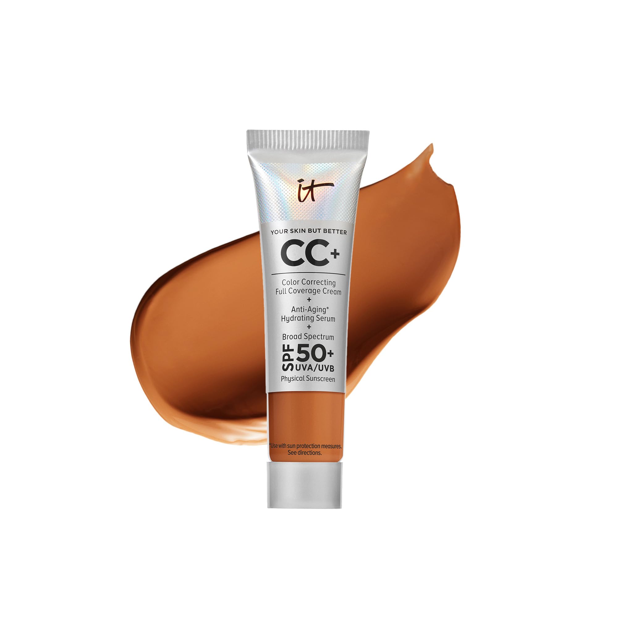 It Cosmetics Your Skin But Better Cc+ Cream Travel Size, Rich (W) - Color Correcting Cream, Full-Coverage Foundation, Hydrating