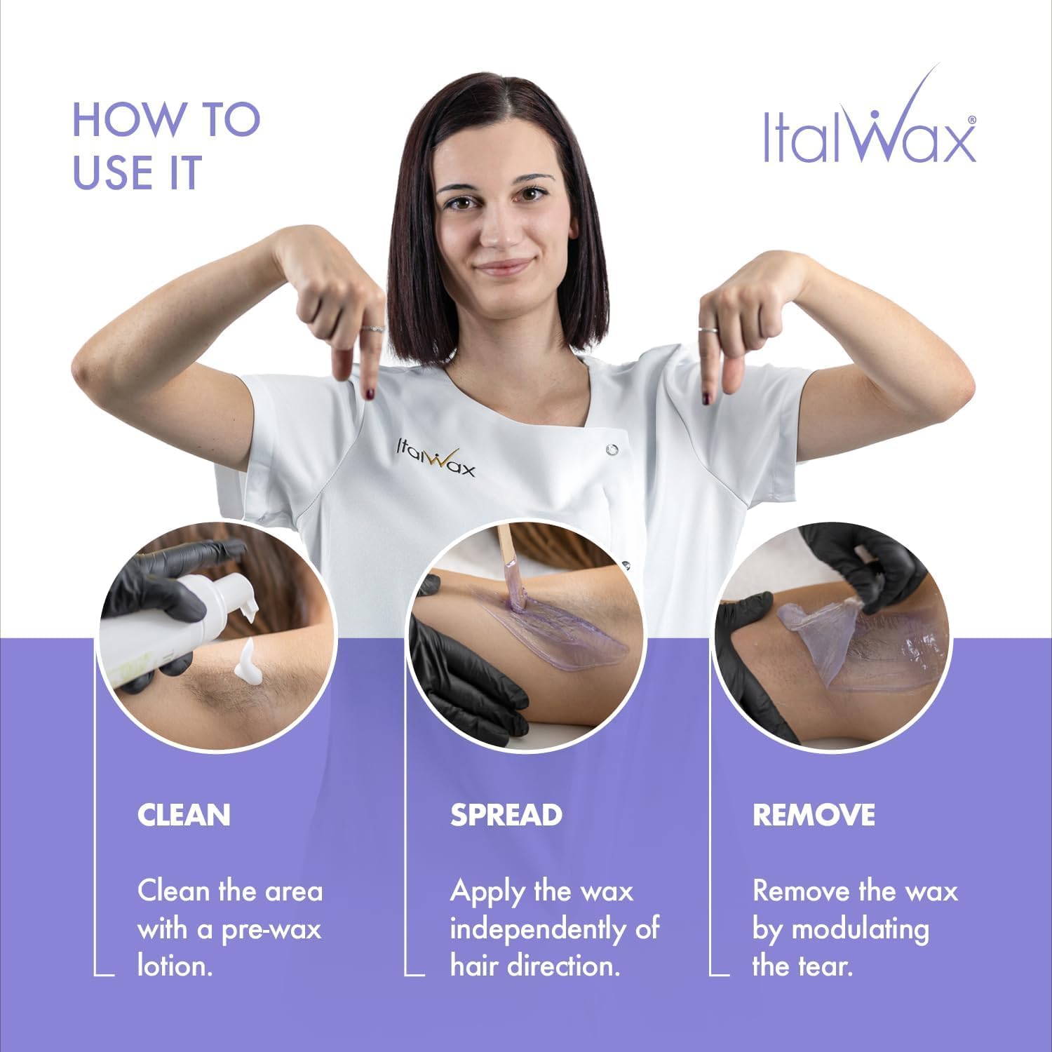 Italwax Top Line Orchid - 750G / 1.65Lb - Hard Wax Beads For Hair Removal - Orchid Fragrance - Synthetic Formulation Ideal For S