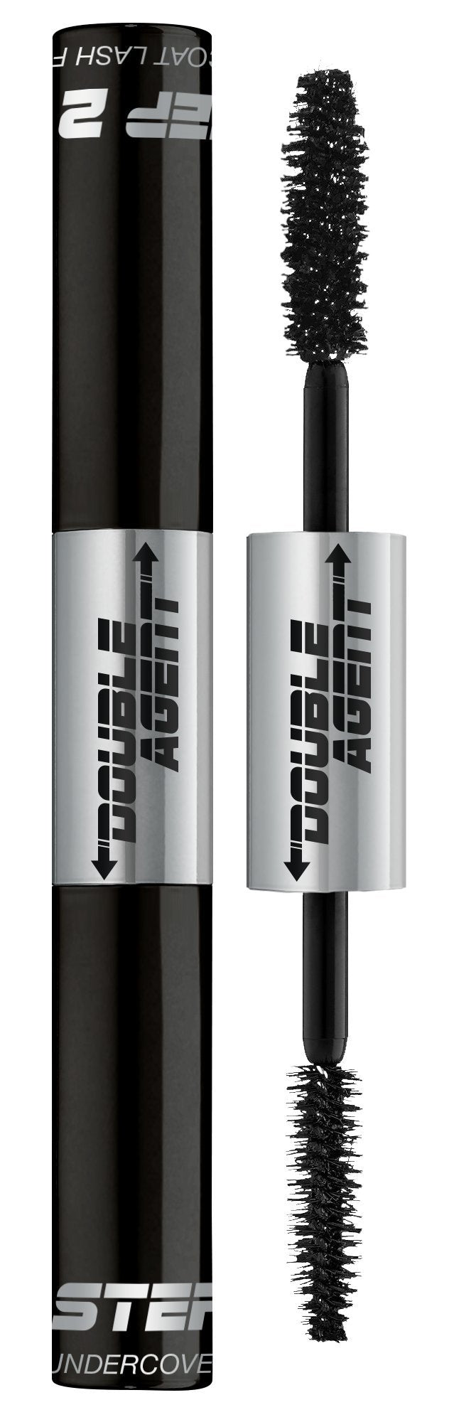 Palladio Double Agent Lash Extender Undercover Fiber Booster Mascara, dual lash system, increase eyelash length and volume, boos