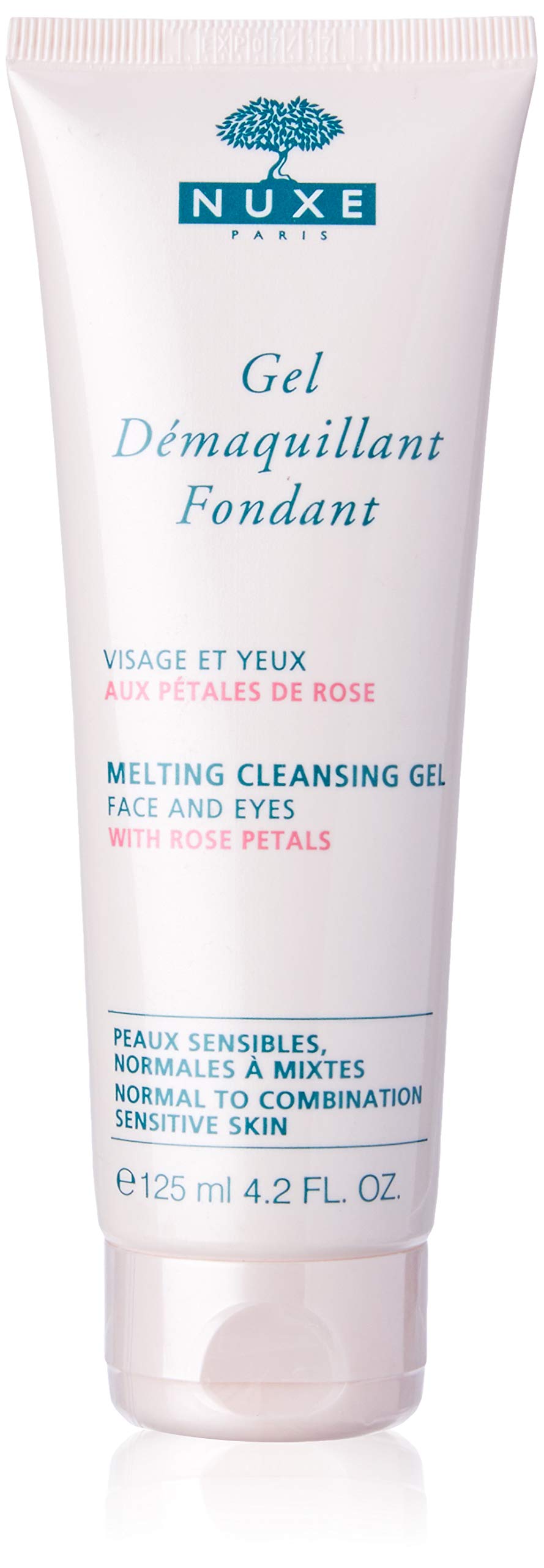 NUXE Melting Cleansing Gel with Rose Petals, 4.2 Fl oz