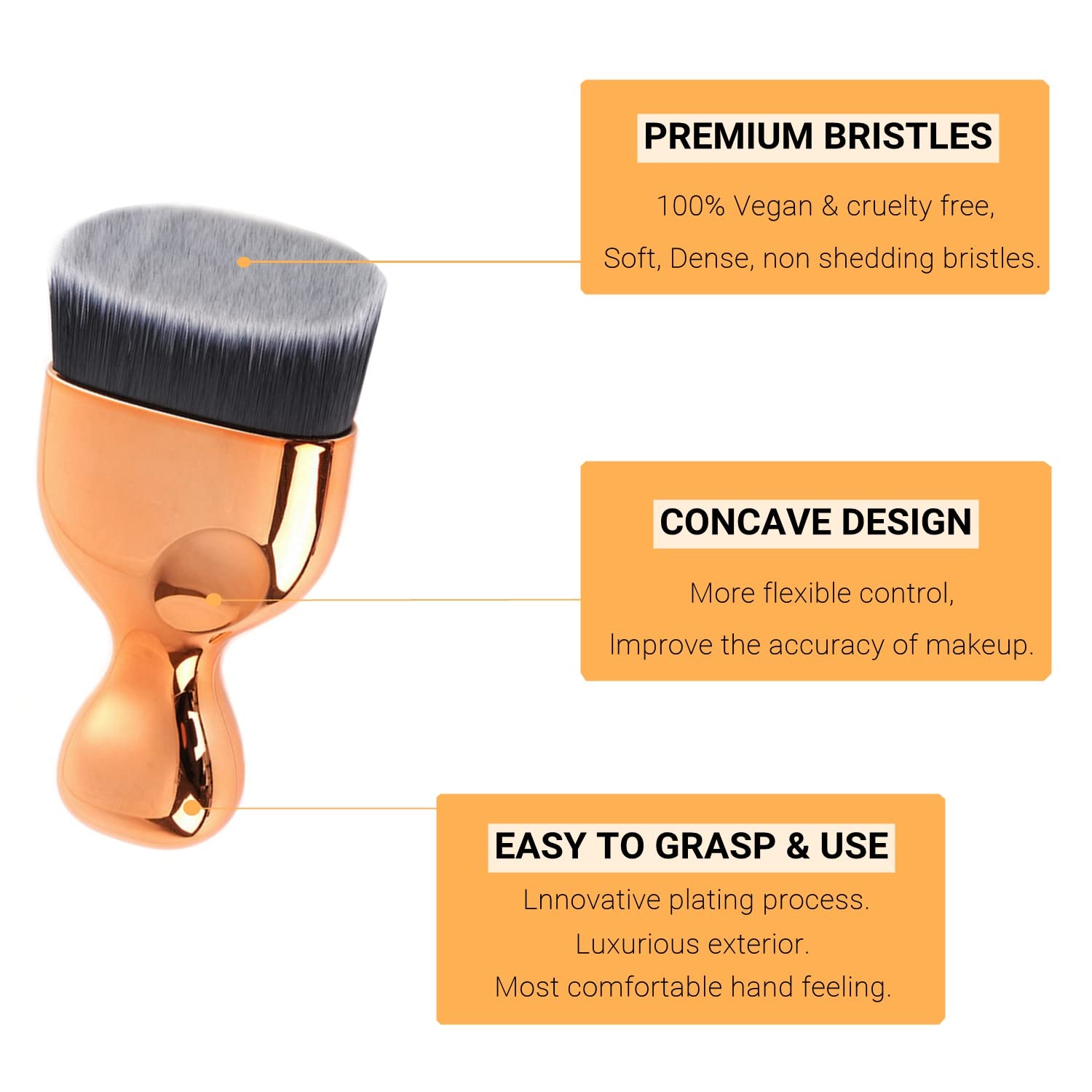 Angled Foundation Kabuki Brush High Density Face Body Kabuki Makeup Brush For Liquid Foundation Powder Cream Contour Buffing Sti