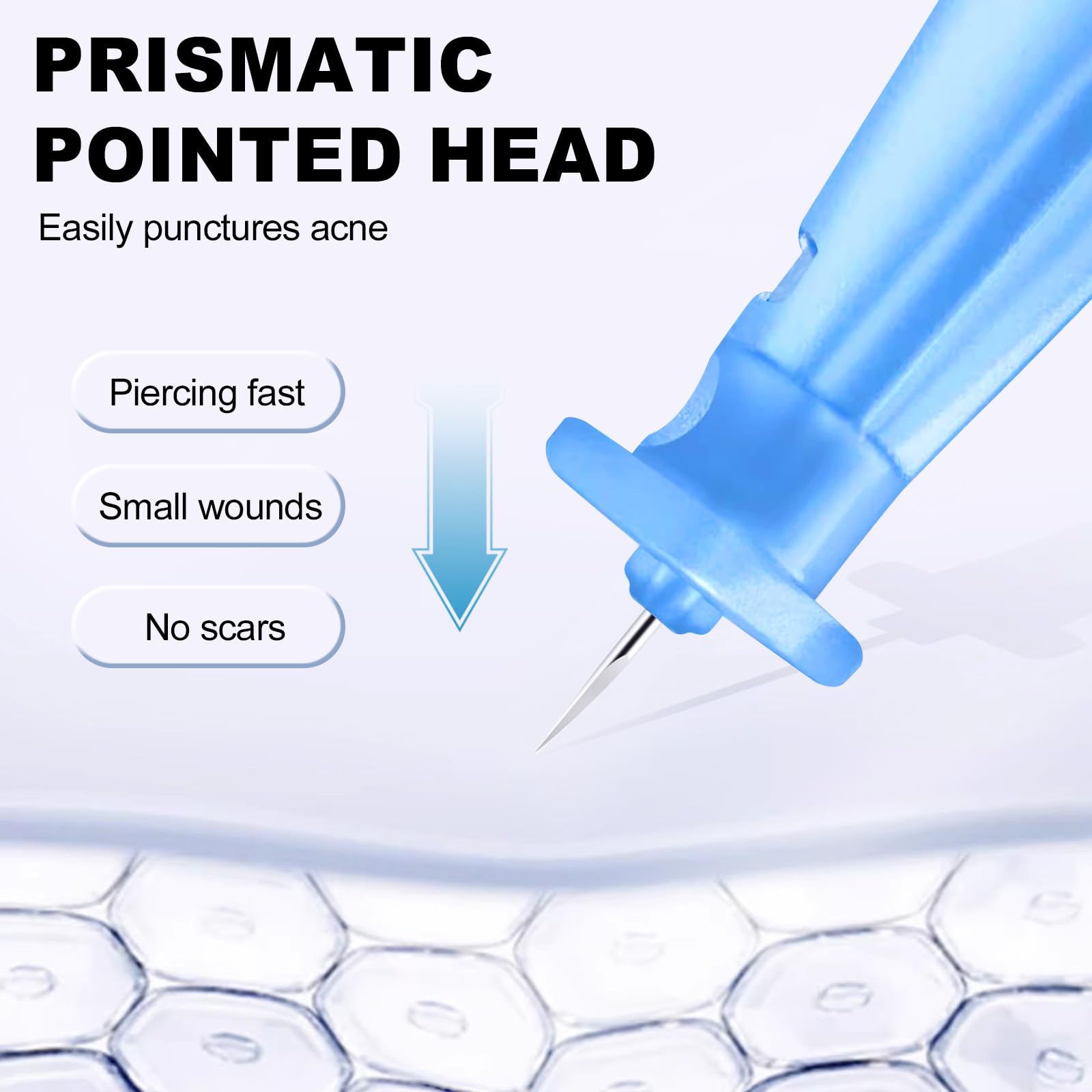 Sterile Pimple Needles, 50 Pcs Disposable Acne Needles and 72 Dots Acne Pimple Stickers - Effective Blemish & Blackhead Removal