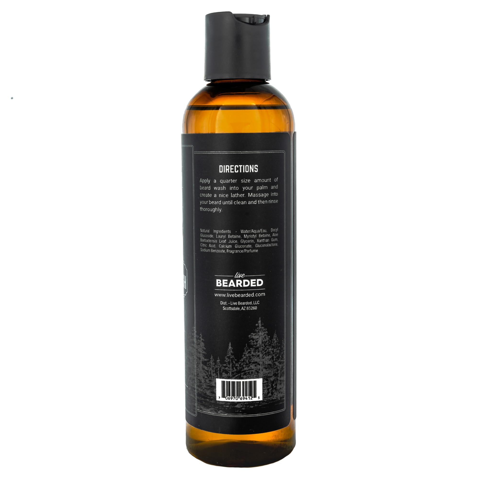 Live Bearded: Beard Wash - American - Beard And Face Wash - 8 Fl. Oz. - Water-Based Formula With All-Natural Ingredients For A G