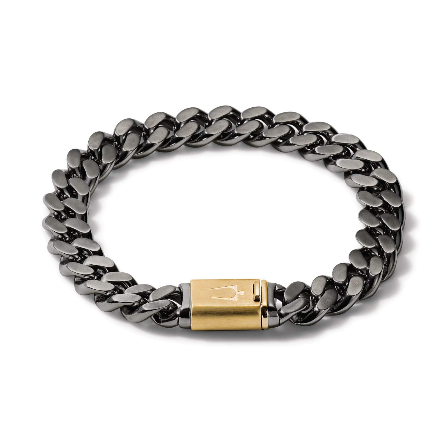 Bulova Jewelry Mens Classic Stainless Steel Chain Link Bracelet with Clasp Closure