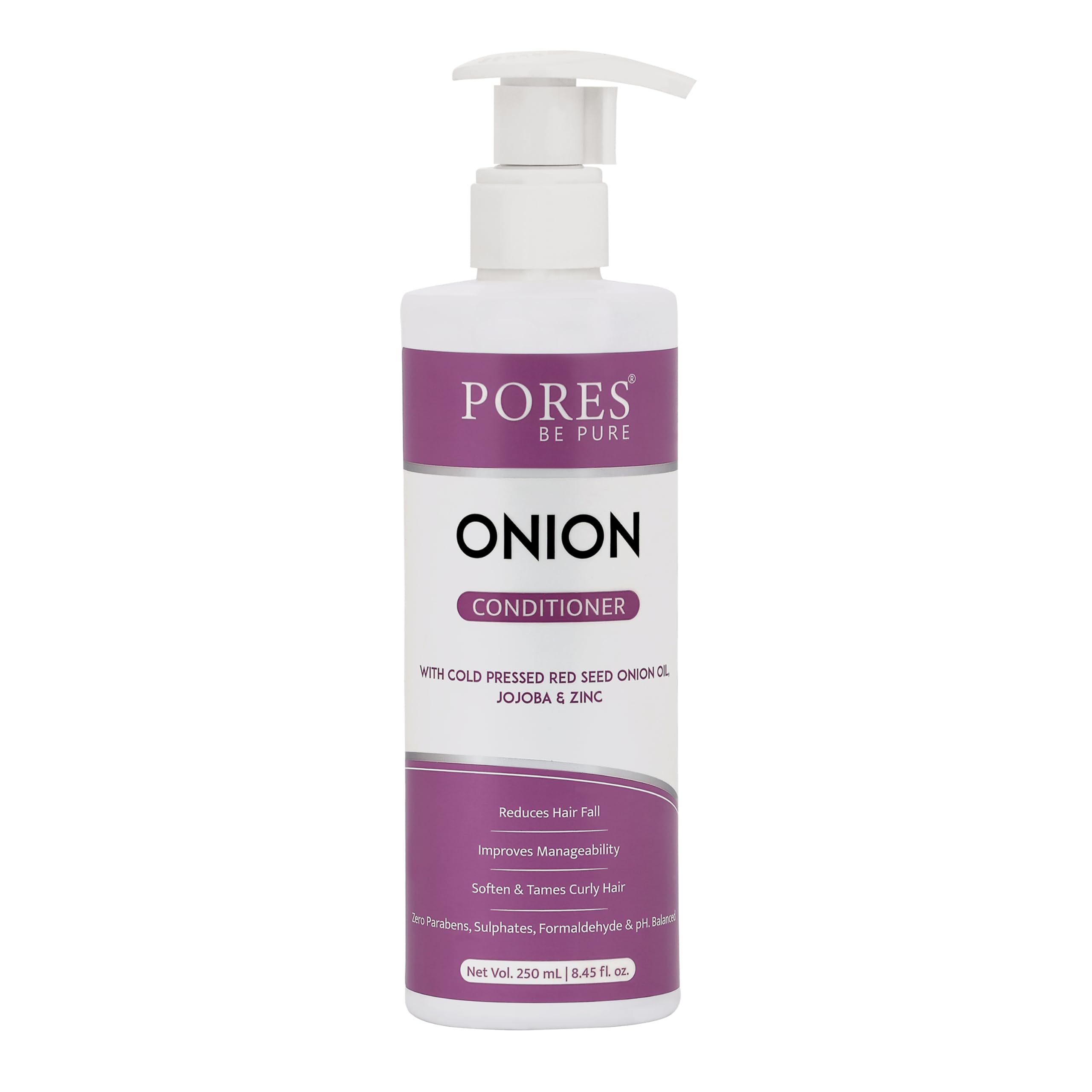 Pores Be Pure Onion Hair Conditioner | Red Onion & Zinc For Thicker, Stronger Hair | Reduces Hair Fall & Frizz | Deep Nourishmen