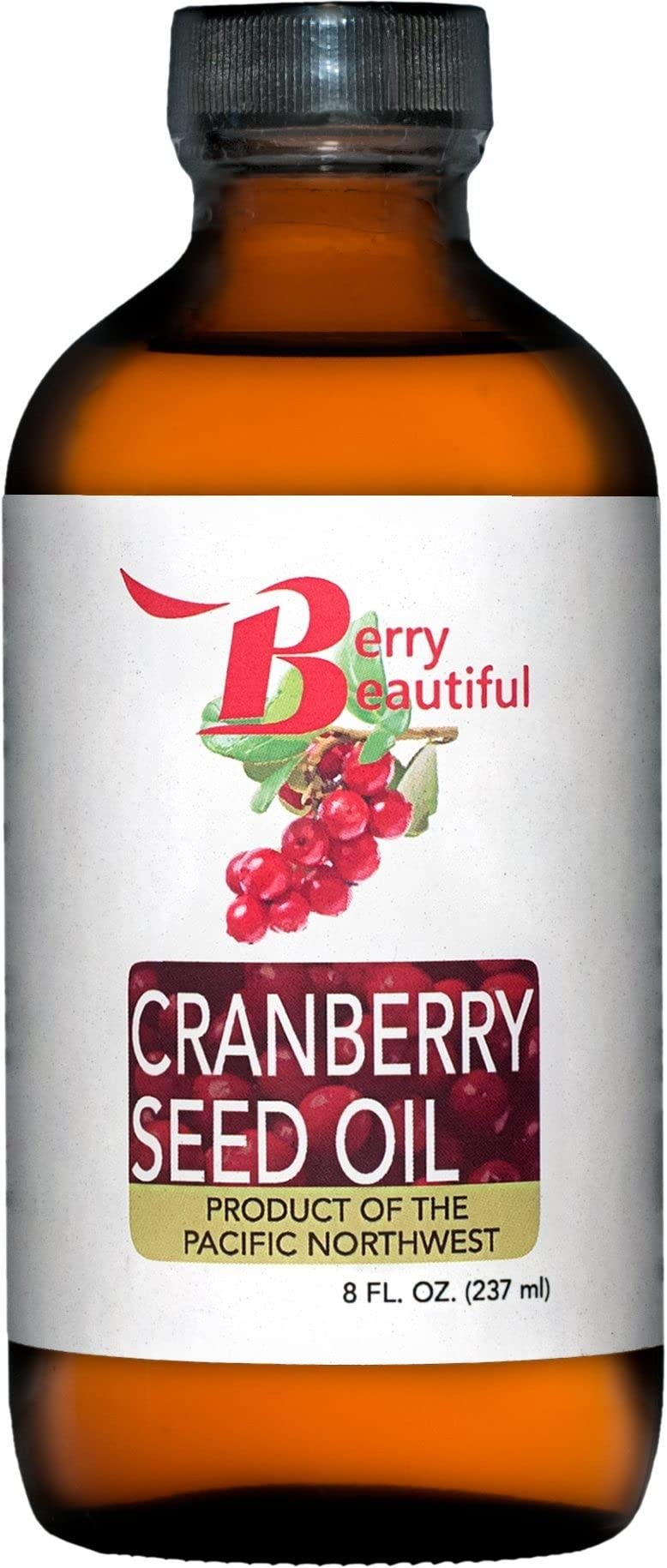 Berry Beautiful Cranberry Seed Oil - 8 fl oz - Cold-pressed from US grown Cranberries - Moisturizing for Face, Body & Hair