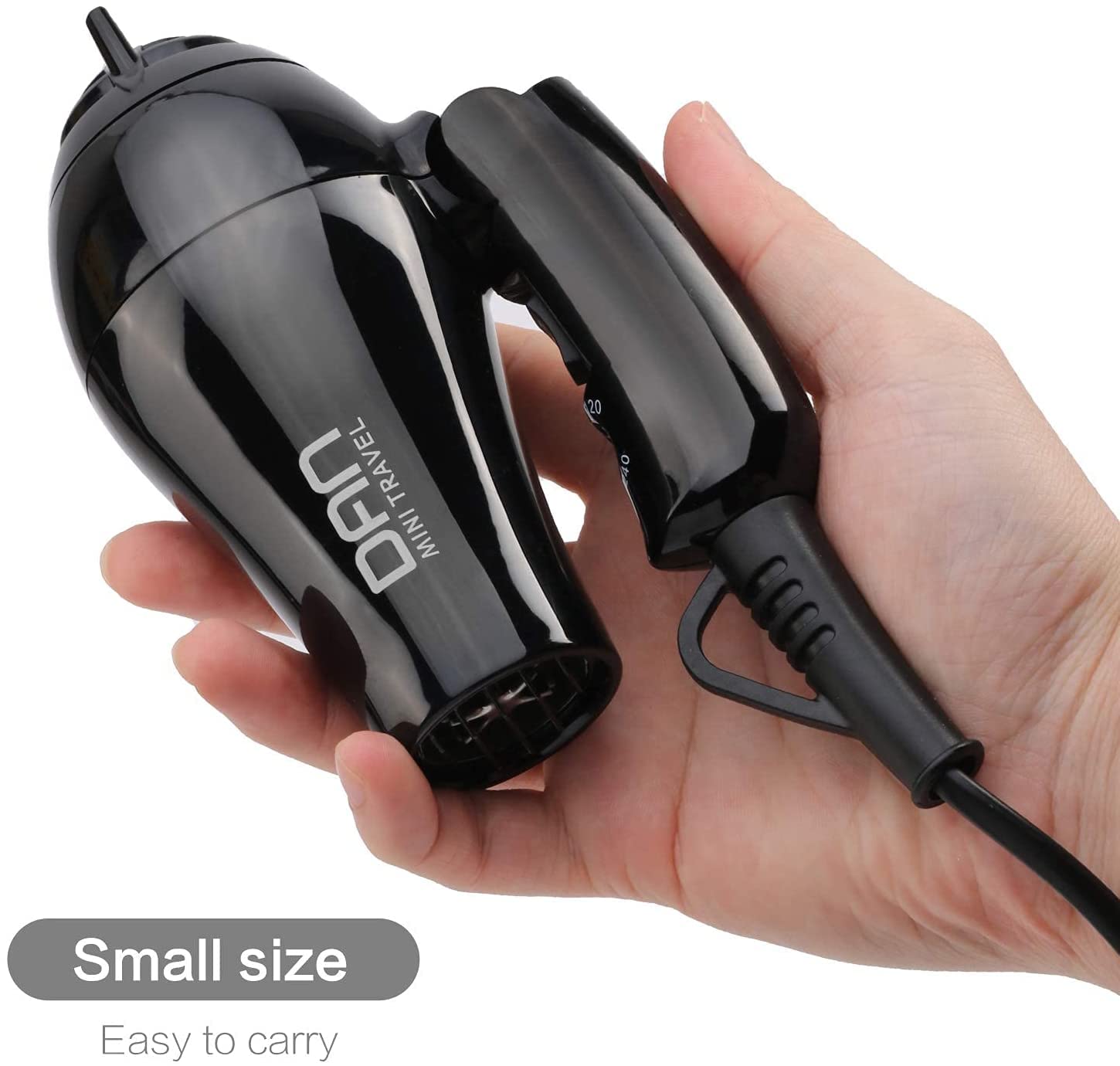 Dan Technology Travel Hair Dryer,Compact Hair Dryer,Portable Mini Blow Dryer With Concentrator&Diffuser,European Hair Dryer With
