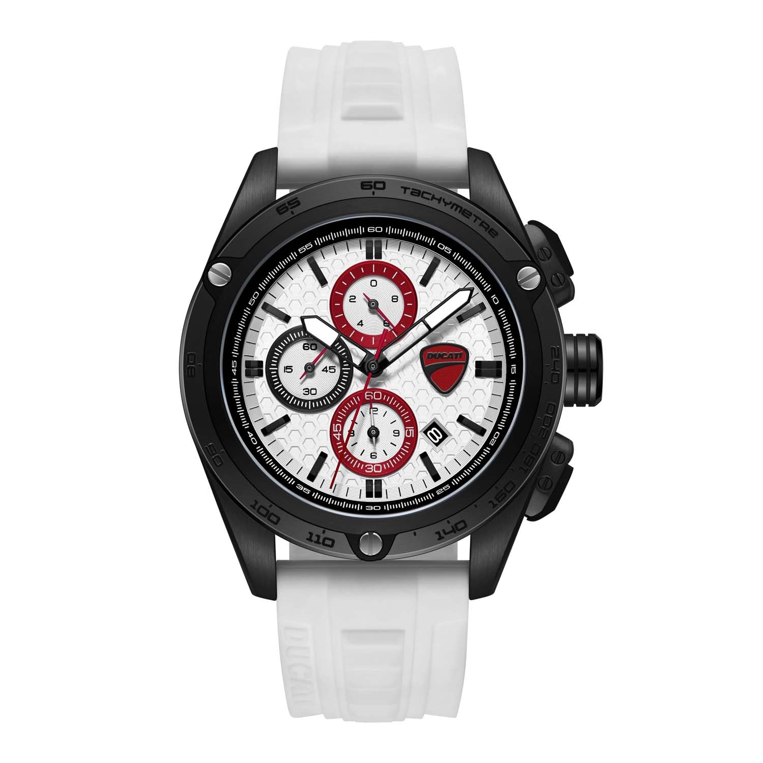 Ducati Extreme Sports Chronograph Analog Quartz MenS Watch With White Dial & White Silicone Strap  Dtwgc0004304W