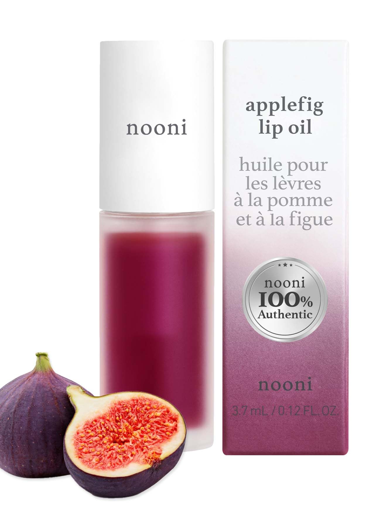 Nooni Korean Lip Oil - Applefig | Lip Stain, Gift, Long-Lasting, Moisturizing, Plumping, Revitalizing For Dry Lips, Waterproof,