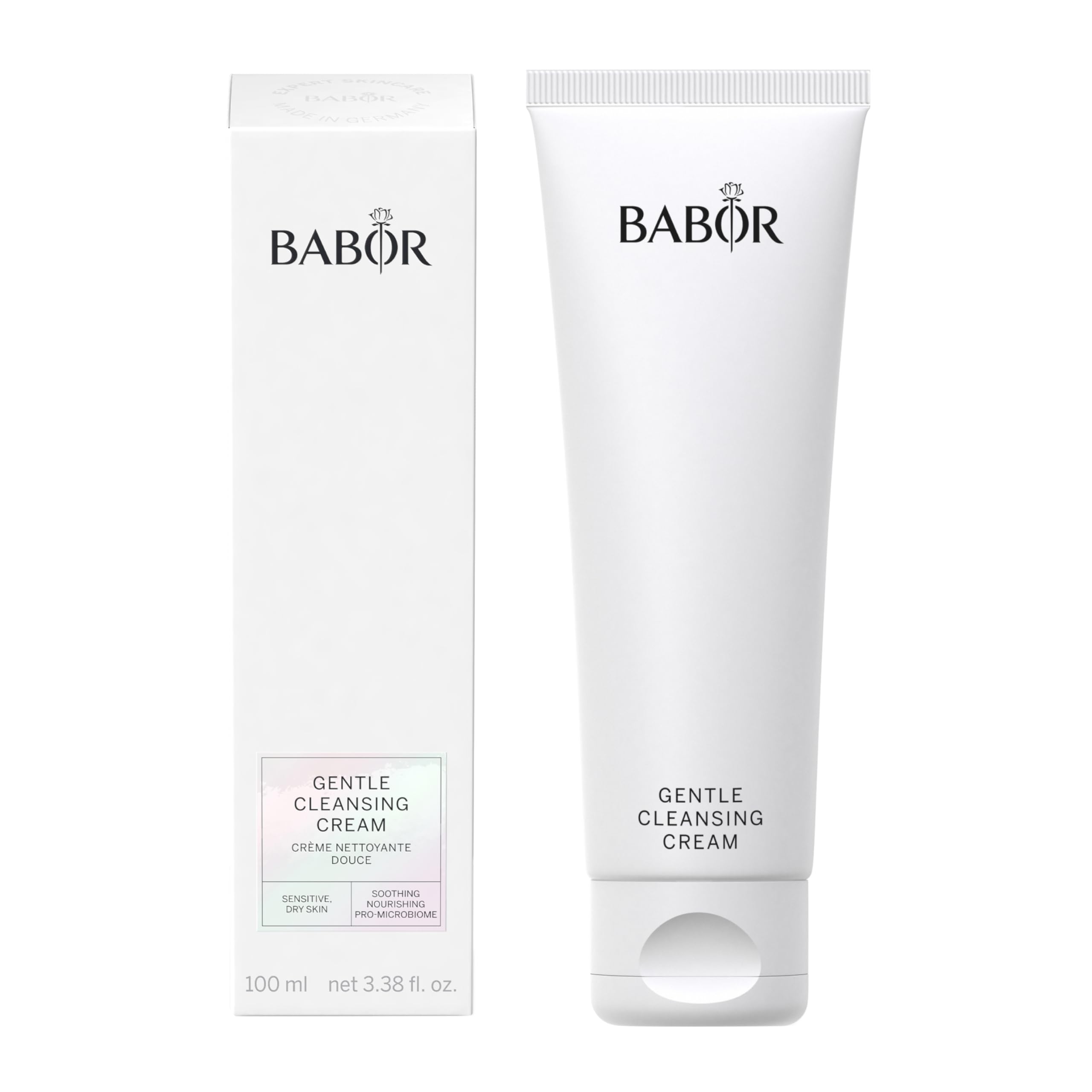 BABOR Gentle Cleansing Cream for Dry and Sensitive Skin, Especially Mild, Skin-friendly and Creamy Cleansing Lotion, Vegan Formu