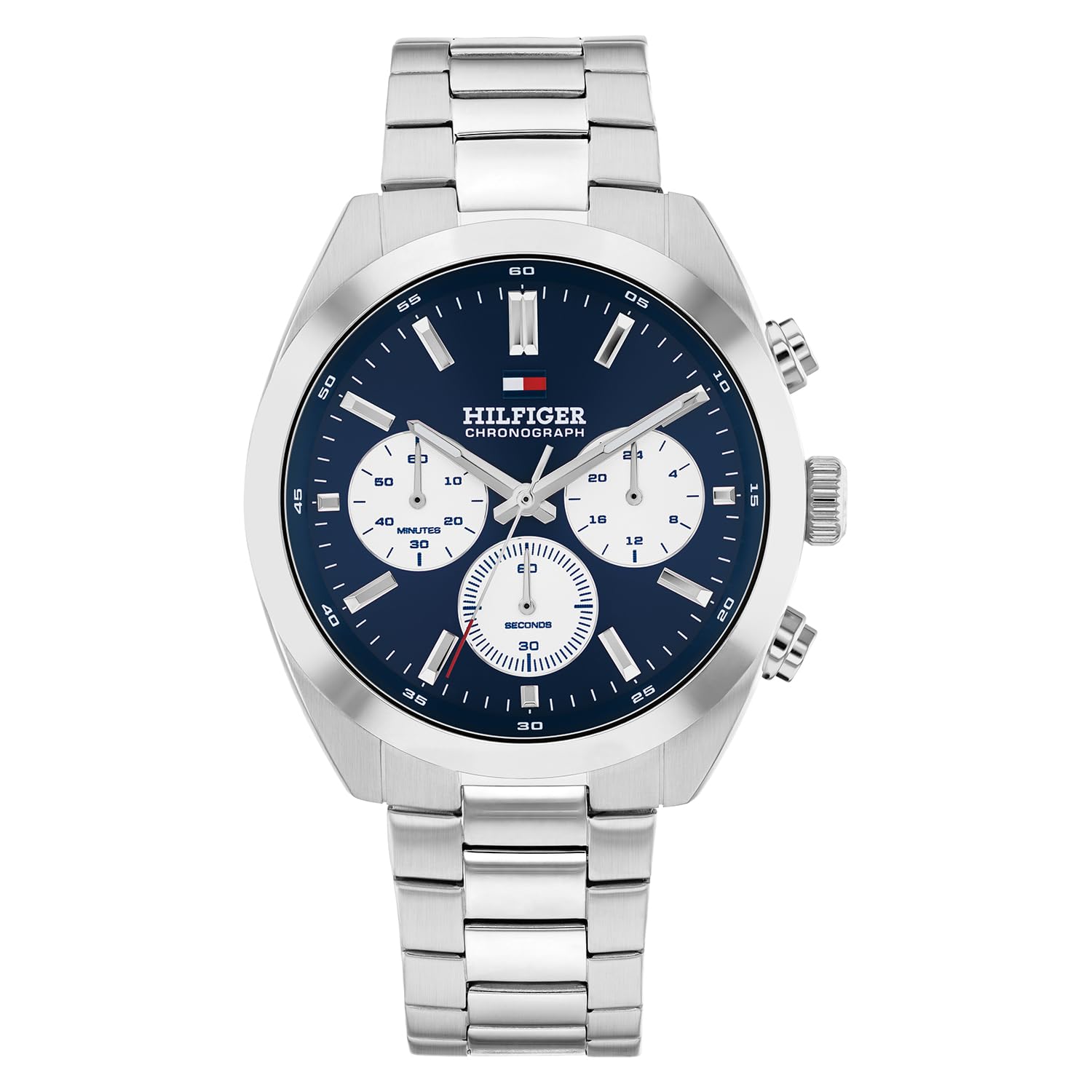Tommy Hilfiger Hudson Japanese Quartz Analog With Blue Dial Silver Stainless Steel Strap Watch For Men  Th1710722