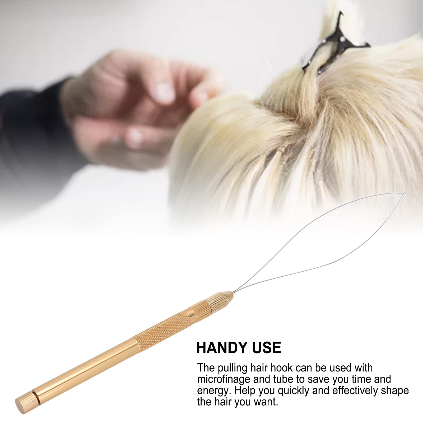 Hair Extension Loop Needle For Hair Extensions, Hair Extension Welding Needle Threader Pull Hook Tool And Beading Jig Tool, For