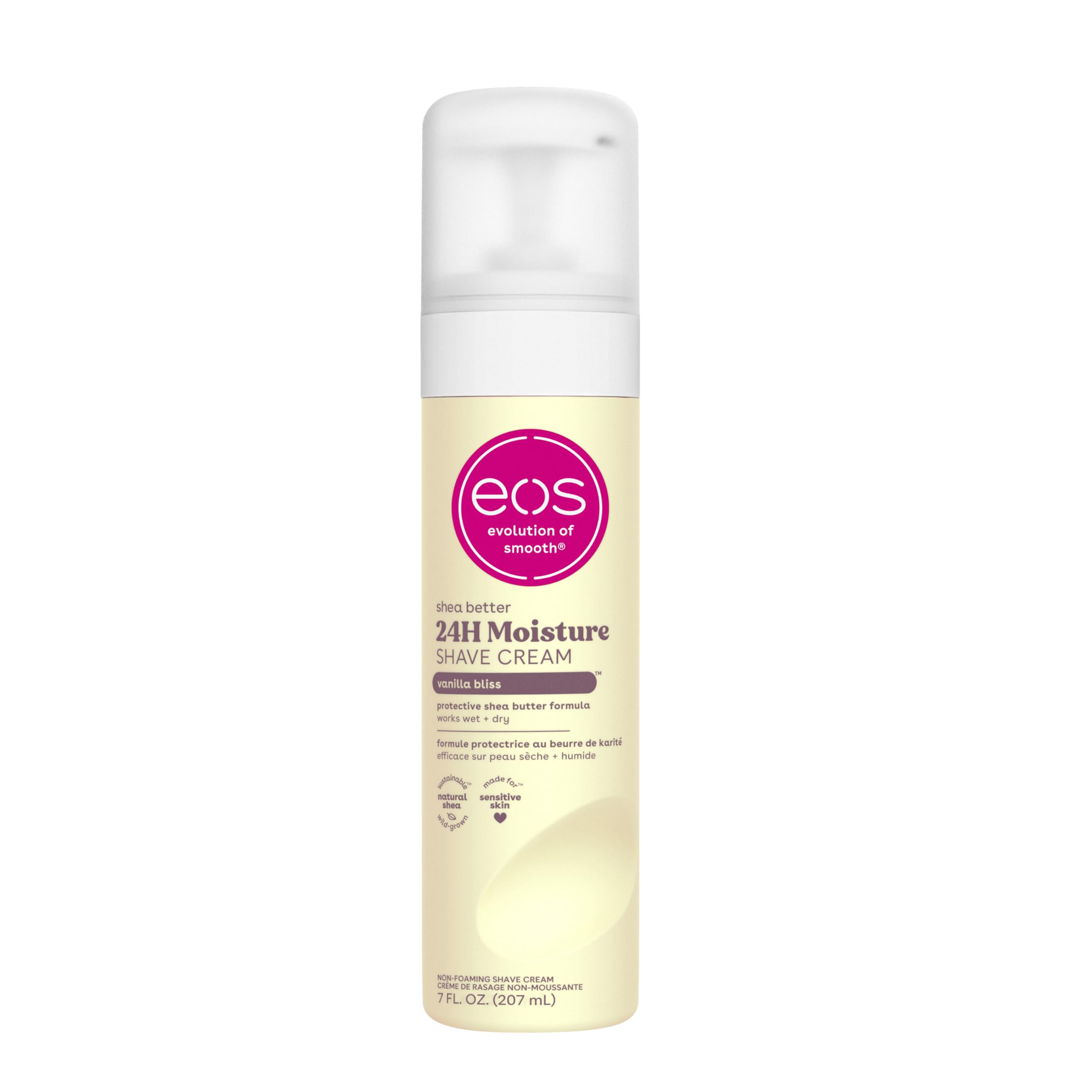 Eos Shea Better Shaving Cream- Vanilla Bliss, Women'S Shave Cream, Skin Care, Doubles As An In-Shower Lotion, 24-Hour Hydration,