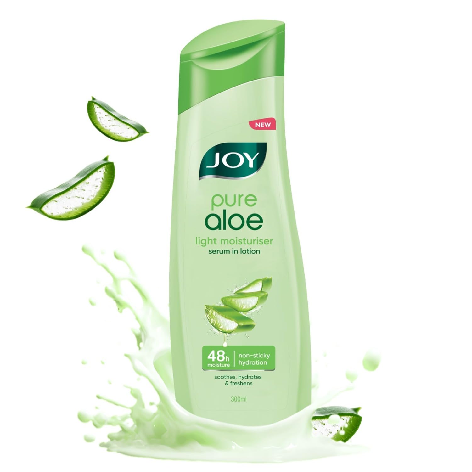 Joy Pure Aloe Light Moisturising Body Lotion 300Ml | 48 Hour Moisture | Soothes, Hydrates & Freshens | Ideal For Summers | For A